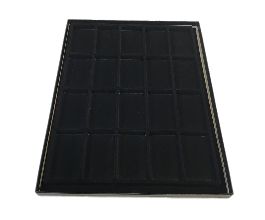 Riker Display Case 12 x 16 x 3/4″ with Flocked Trays for Jewelry, Coins, & More