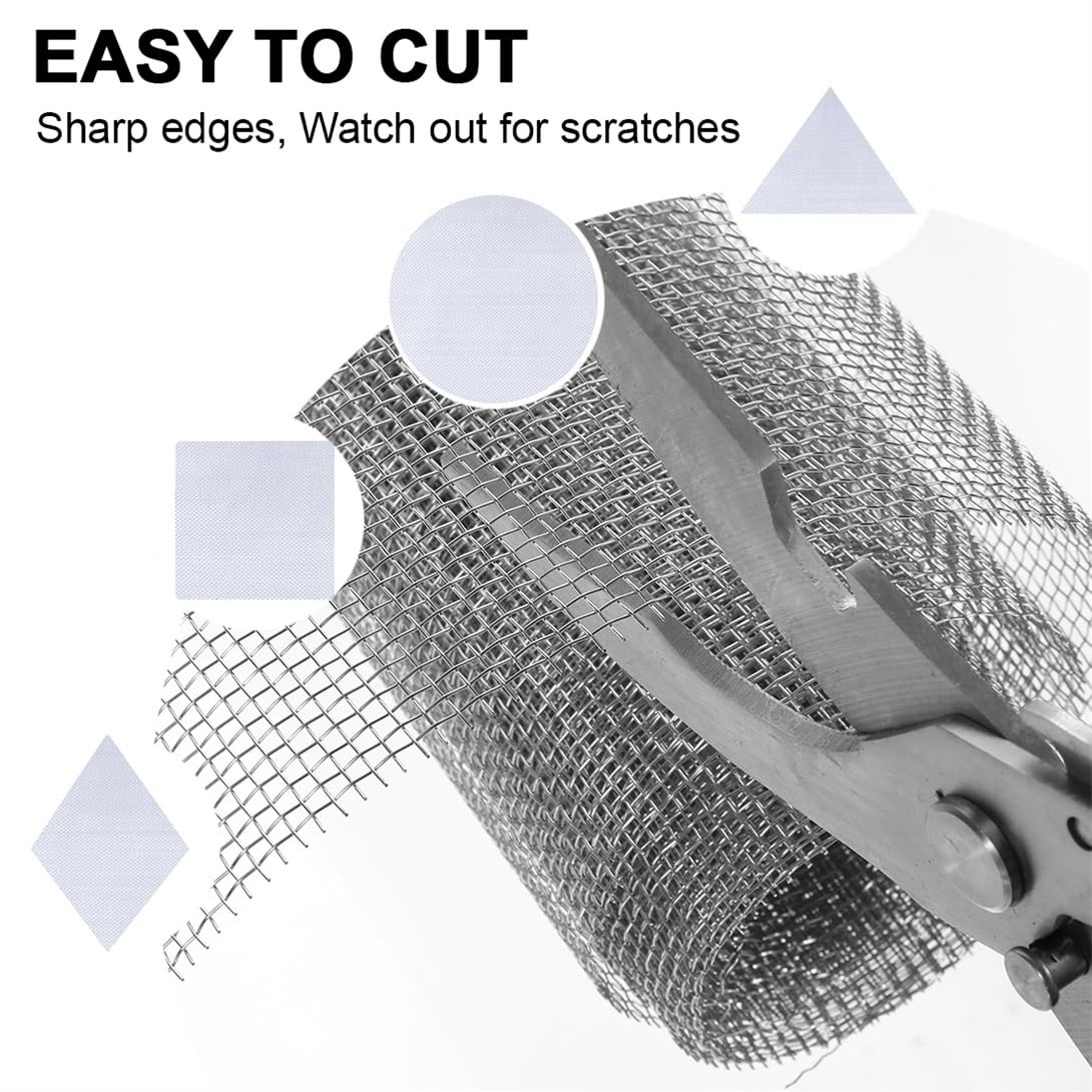 Wire Mesh 11.8 X 78.7 Inch Vent Mesh 10 Mesh 304 Stainless Steel Screen Rustp…