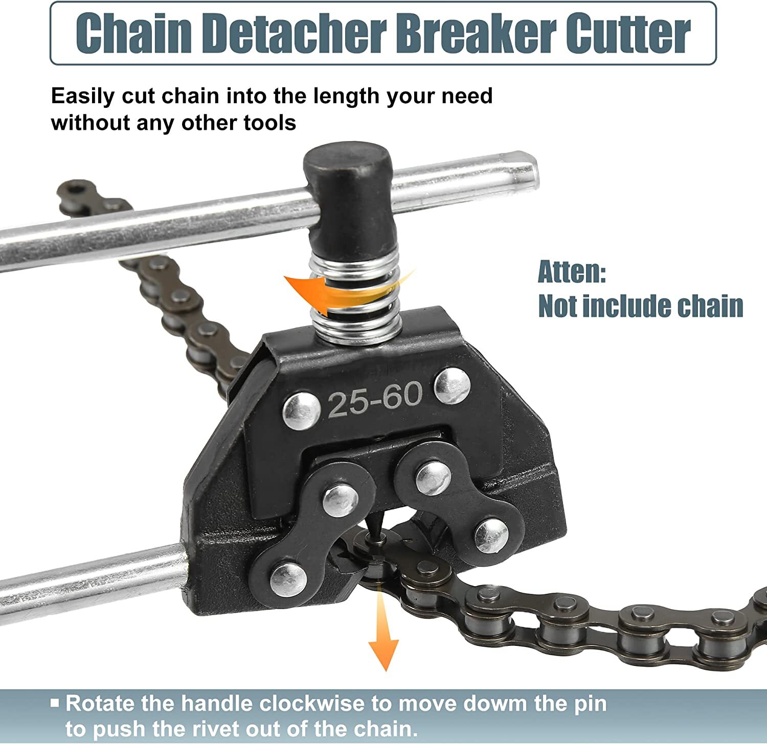 25-60 Chain Detacher Breaker Roller Chain Tools Kit for Motorcycle Go-Kart ATV