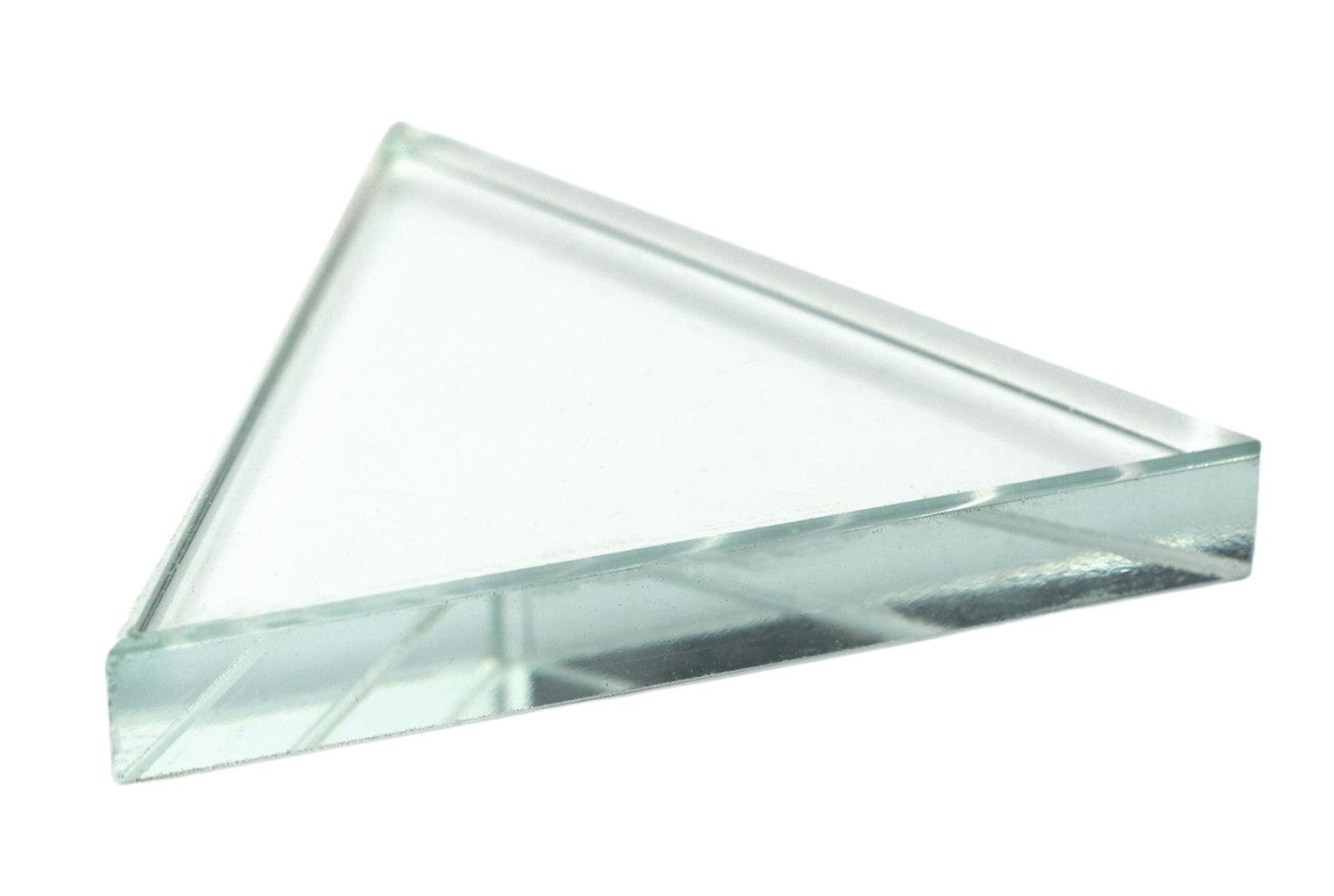 Equilateral Refraction Prism, 75mm Sides, 9mm Thick – Flint Glass – Eisco Labs