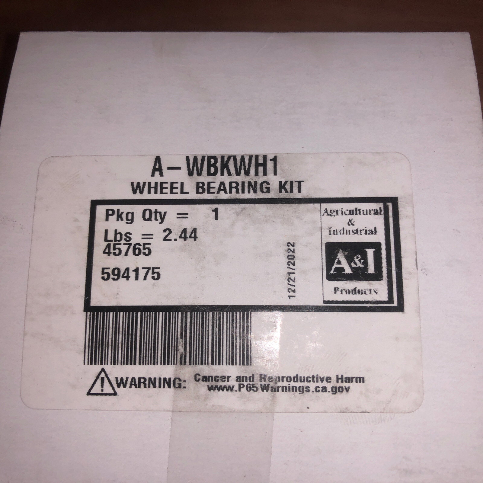 WBKWH1 Wheel Bearing Kit Oliver White Tractor 1655 1755 1855 1955 2-85 2-105