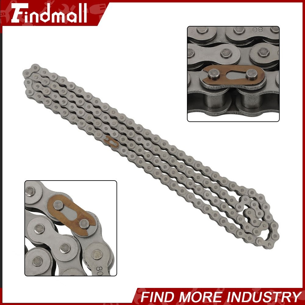Findmall #80 Roller Chain x 10 feet + Free Connecting Links 1 connector