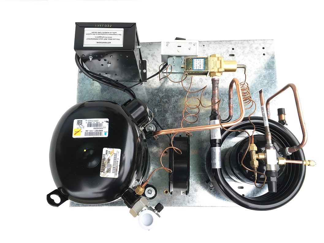 Water-Cooled QTAWA2460ZXD Condensing Unit, 1-1/2 HP, Low Temp R404A, 220V/1PH