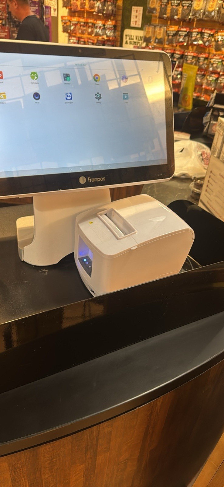 FranPOS Dual 13.3″ Touch Screen Point Of Sale Terminal+Cash Box+ Receipt Printer