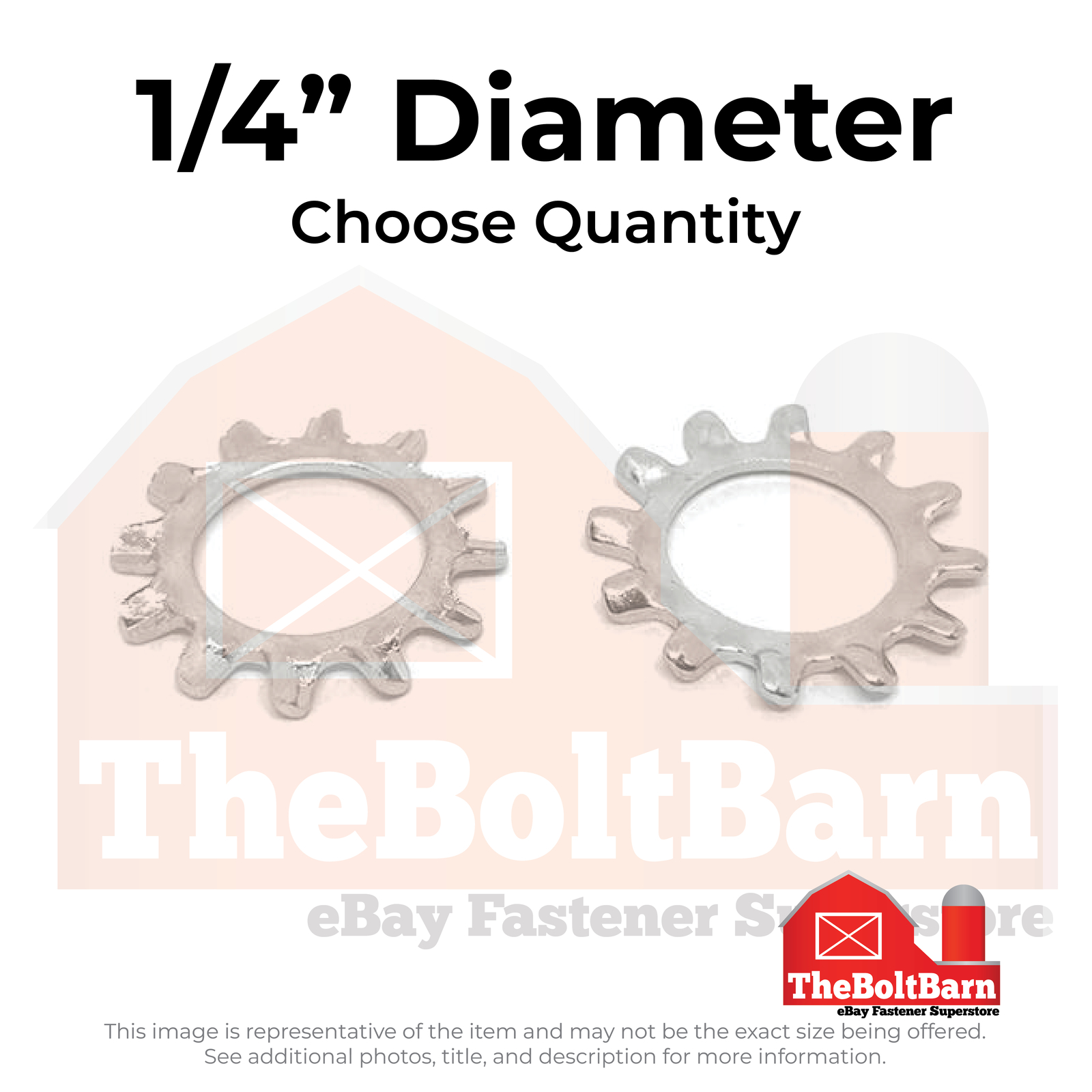 1/4″ 410 Stainless Steel External Tooth Lock Washers (Pick Quantity)