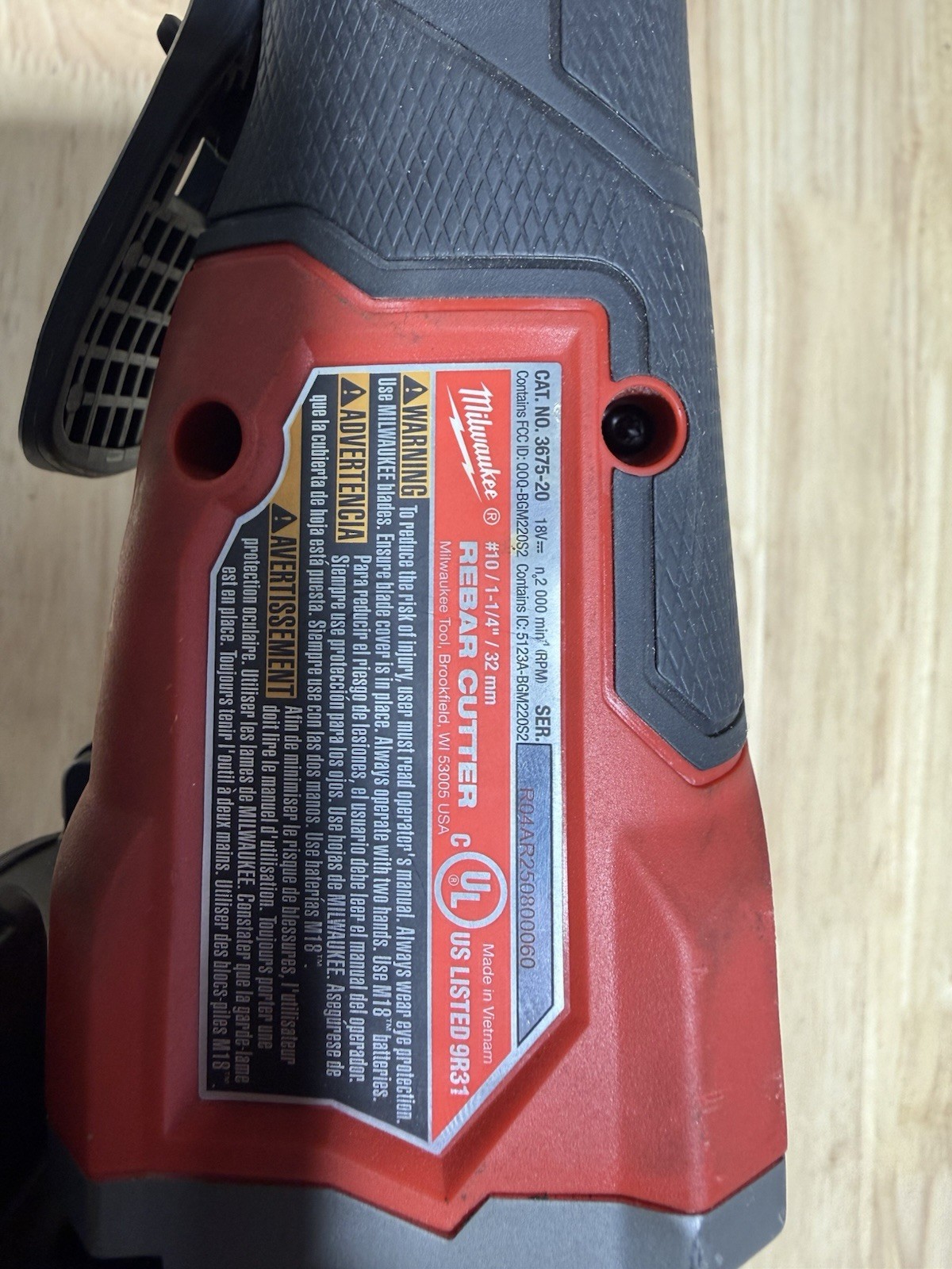 Milwaukee 3675-20 M18 FUEL™ #10 (1-1/4″) Rebar Cutter