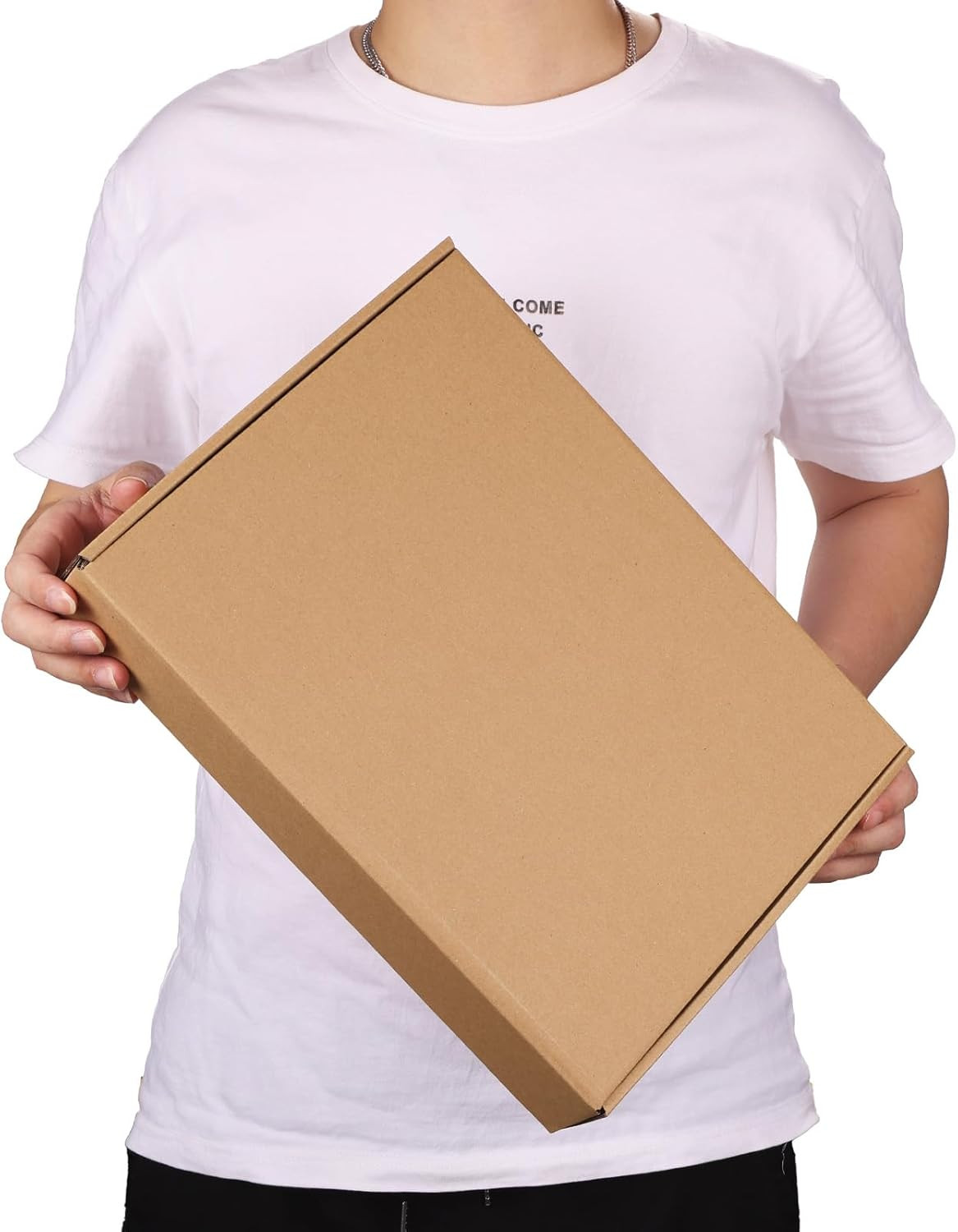 13x10x2 Inch Cardboard Shipping Boxes – 6 Pack, Easy Assemble, Brown Mailers