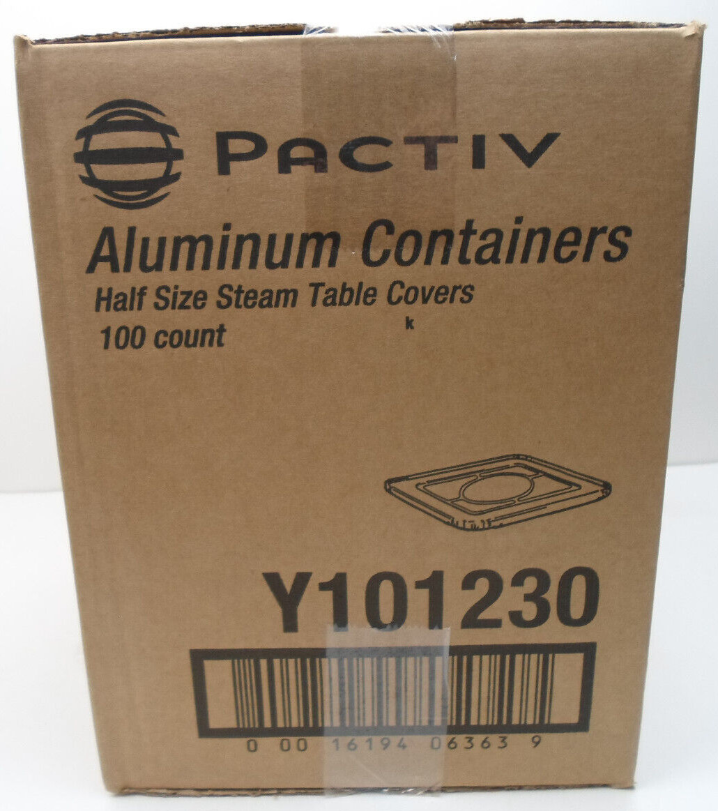 Pactiv Y101230 Aluminum Steam Table Cover Flat Top – Silver (100/Case)