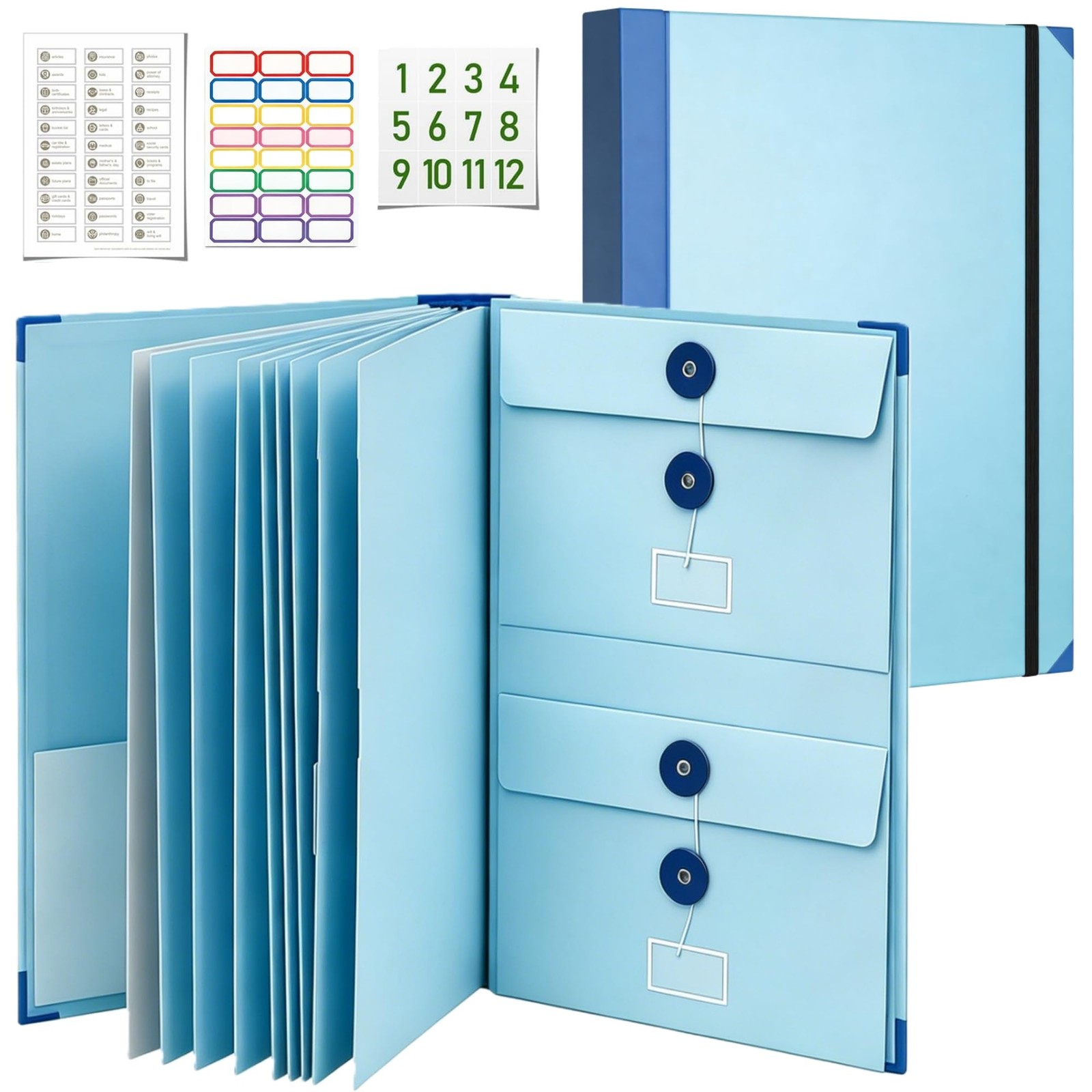Important Document Organizer for Family Records, Home Filing System with Tabs