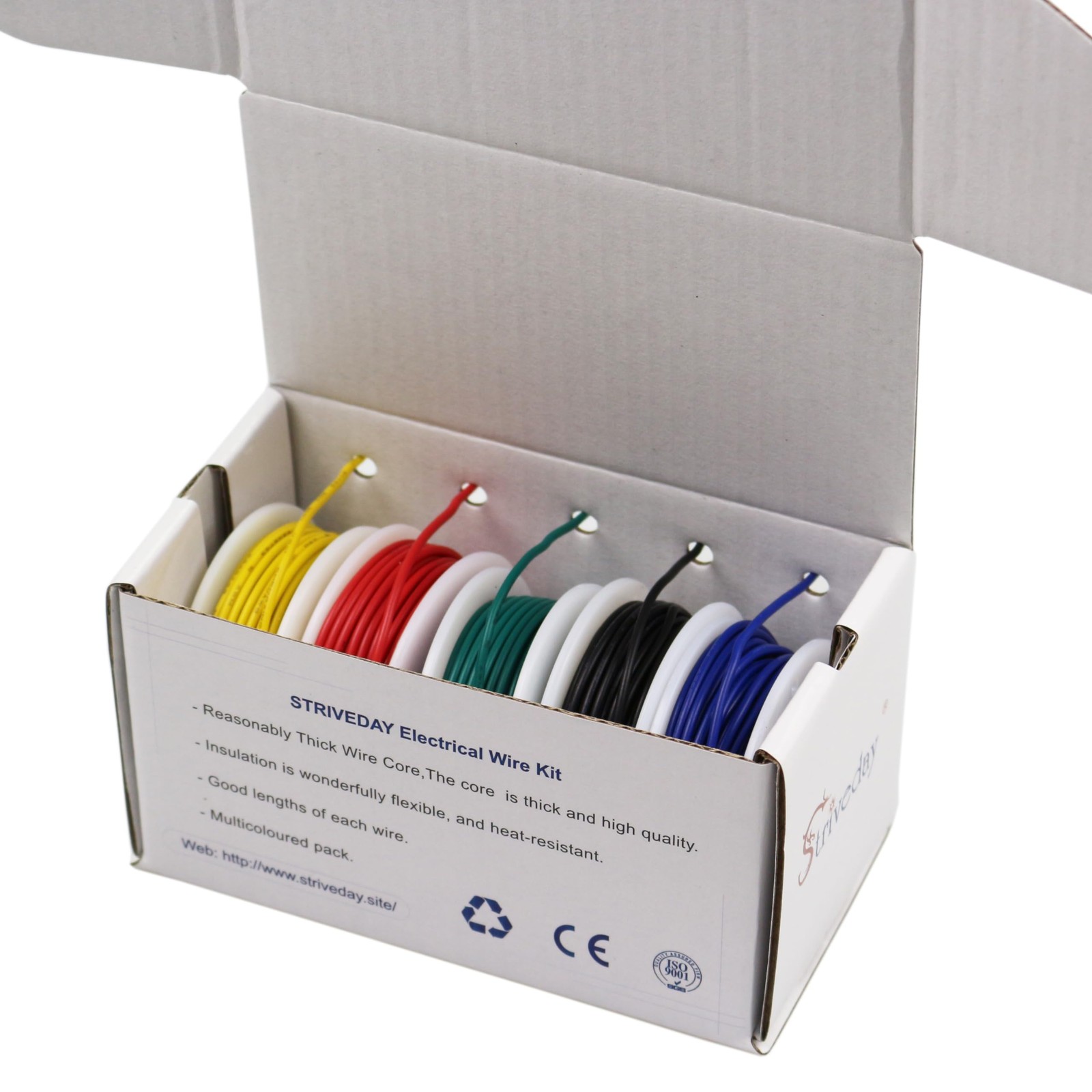 20 AWG Gauge Hook Up Wire Kit – 5 Colors 19.6ft Each, Tinned Copper PVC Solid…