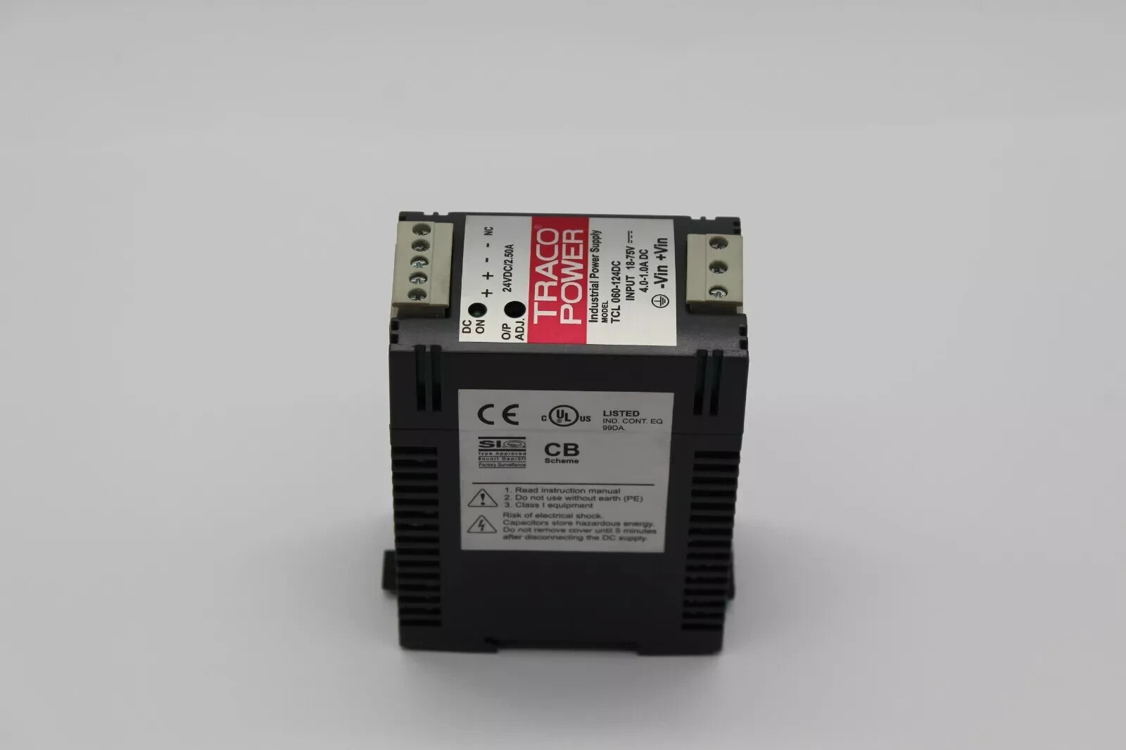 PSU, DIN Rail, 60W, 24V, AC / DC DIN Rail Mount Power Supplies TCL 060-124C