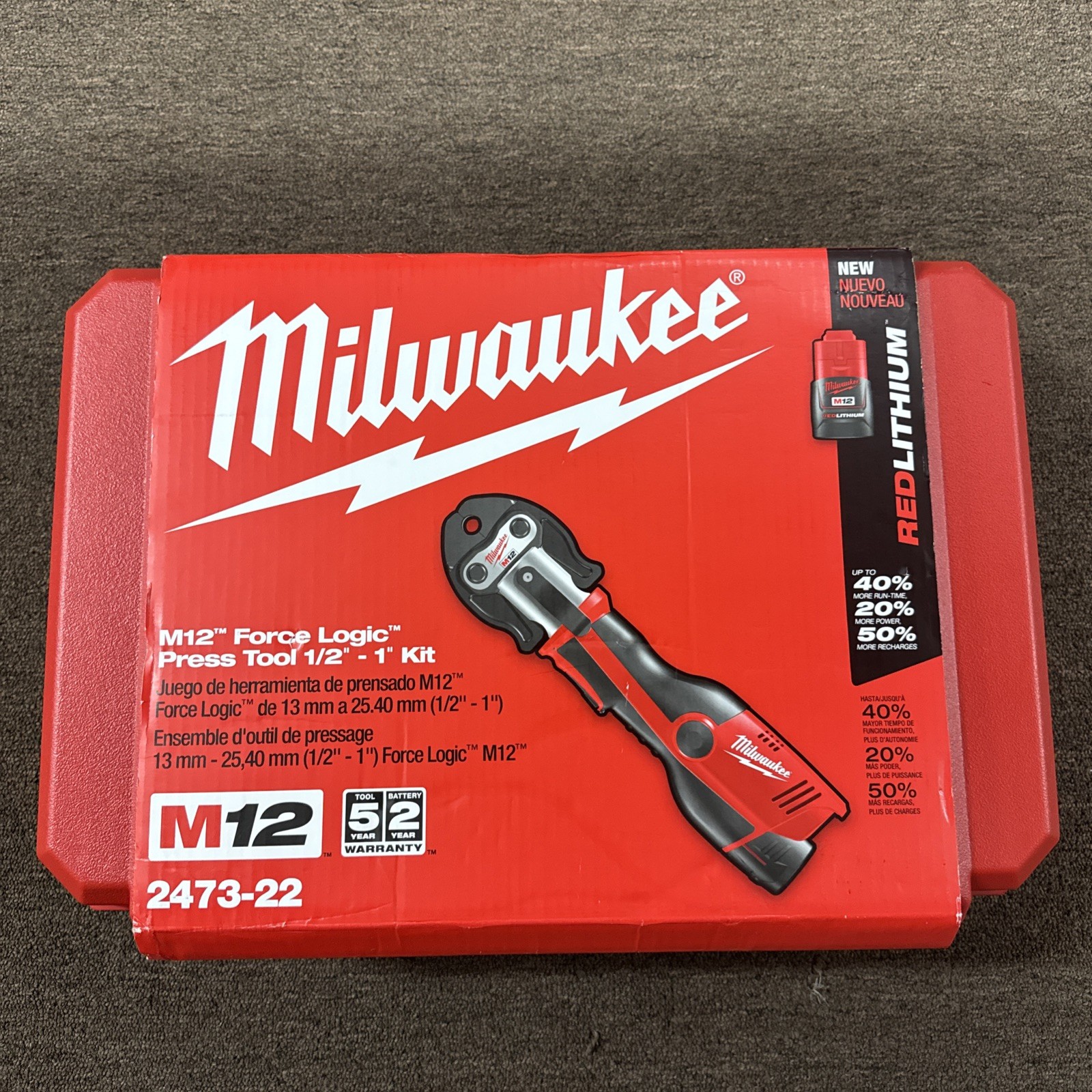 Milwaukee Tool 2473-22 M12 Force Logic Press Tool Kit W/Jaws