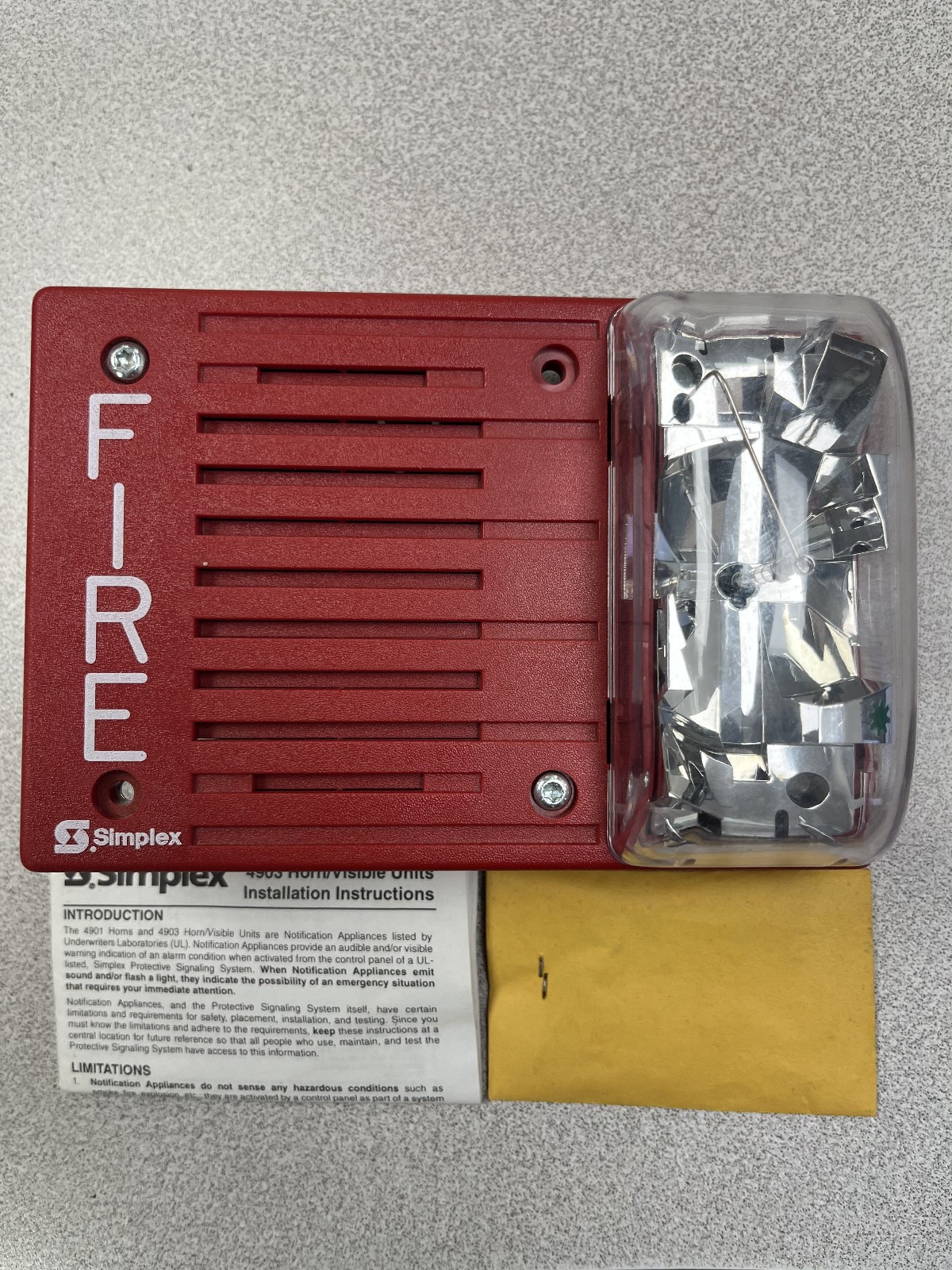 SIMPLEX 4903-9236 HORN/VISIBLE AV DEVICE