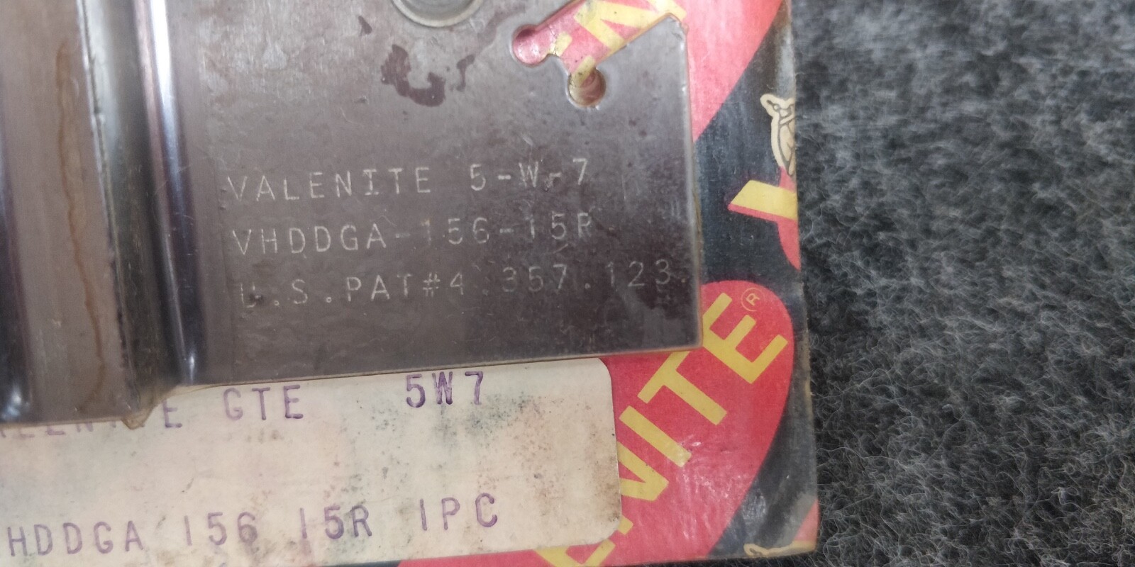 NOS Valenite VHDDGA 156-15R 5-W-7 Grooving Cut Off Blade Tool Holder