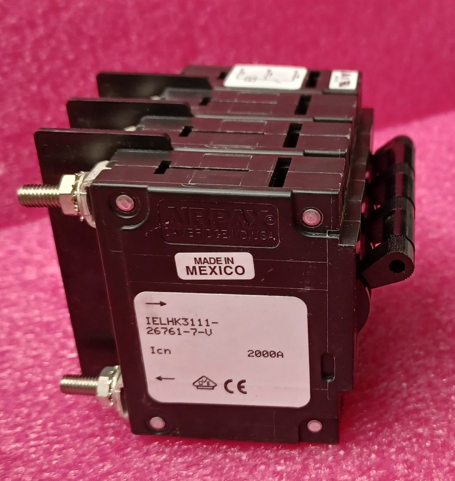 3 x AIRPAX Circuit Breaker 20A 415V, 4 pole, new/open box, for re-sale