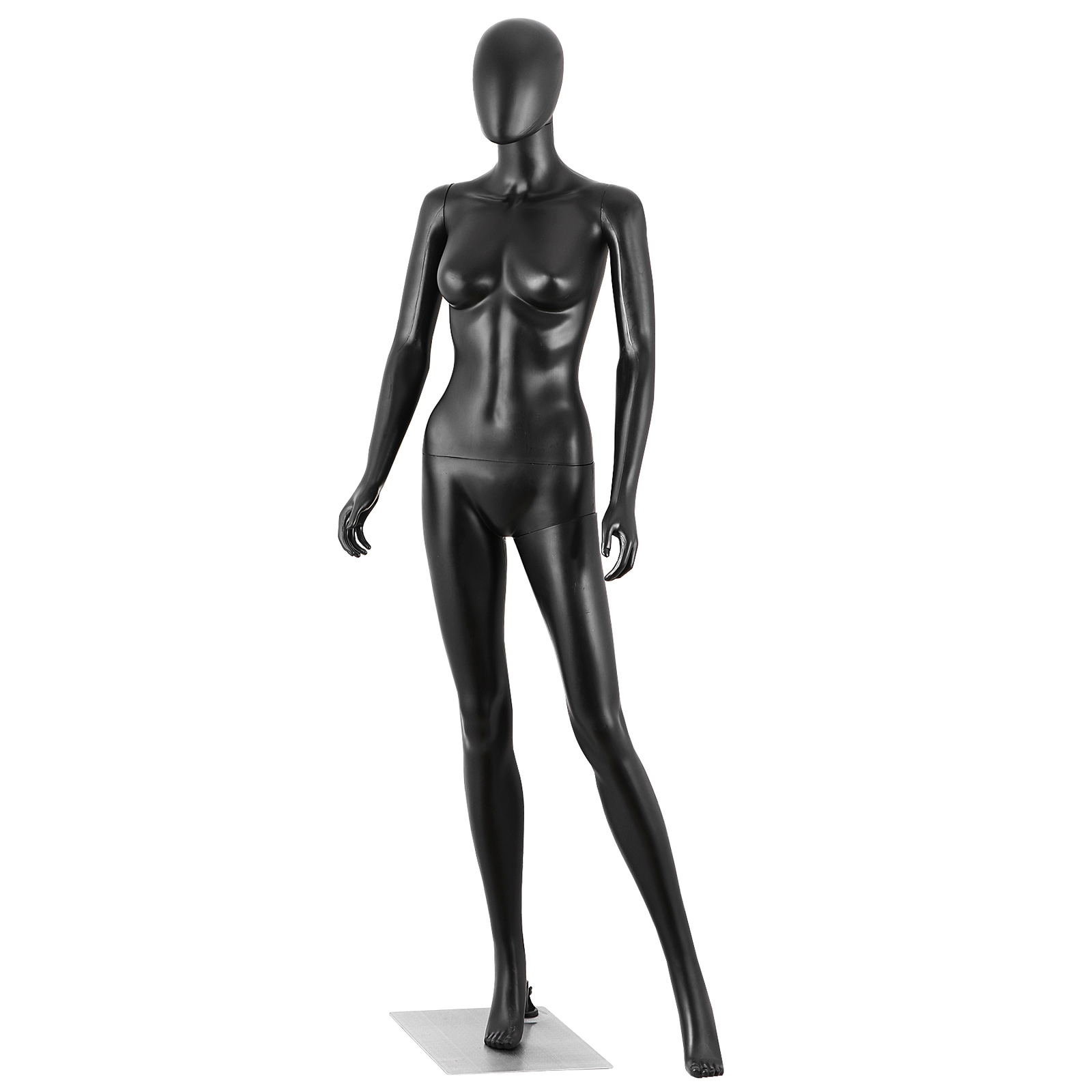 70″ Black Female Mannequin Full Body Maniquine Model Stand Adjustable Metal Base