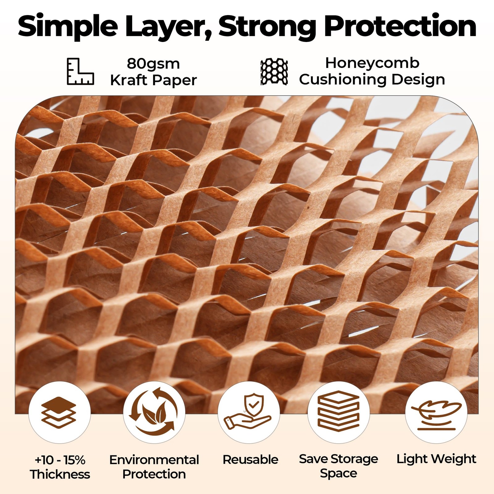 Tera Honeycomb Packing Paper Eco-friendly: 12″x200′ Honeycomb Cushioning Wrap Ro