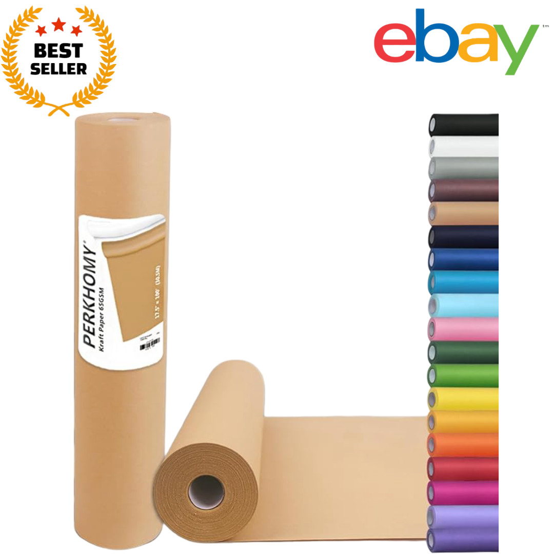 17.5″ x 1200» Brown Kraft Paper 50 lb Basis Thick Roll Packaging Shipping NEW