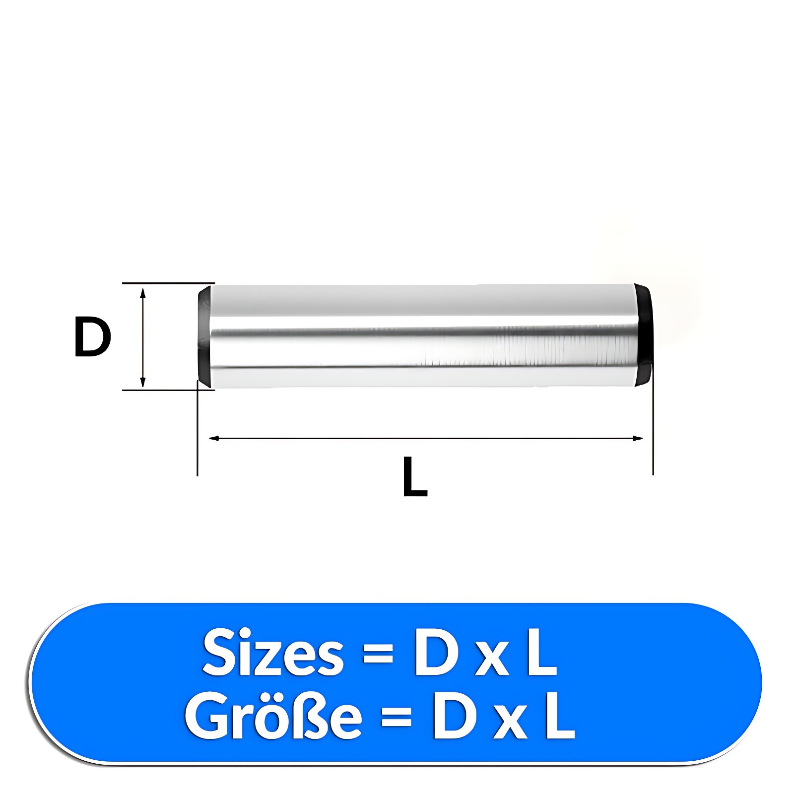 1.5mm 2mm 3mm 4mm 5mm 6mm 8mm – 30mm Metric Dowel Steel Pins Hardened & Ground