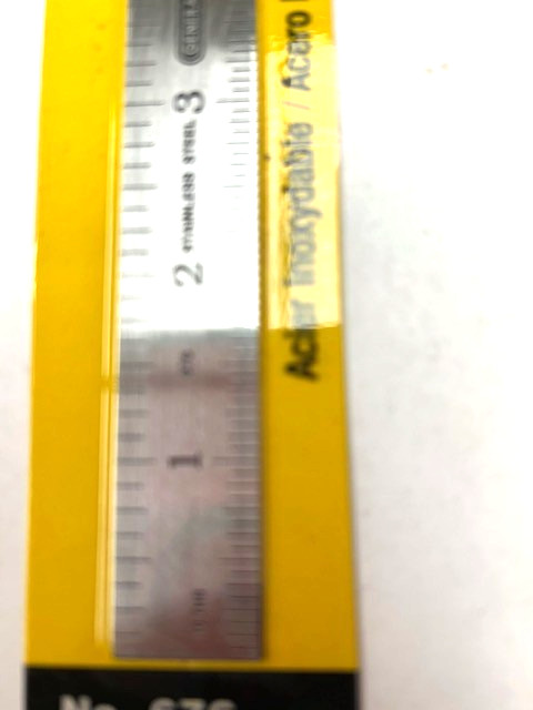 GENERAL TOOLS 676 STAINLESS STEEL RULER SCALE 1/8,1/16,1/32,1/64″ READING