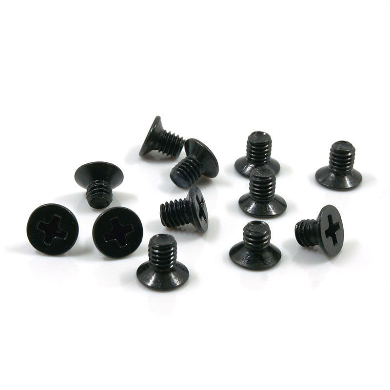 M2 M2.5 M3 M4 M5 M6 Black Steel Phillips Countersunk Head Machine Screws Bolts