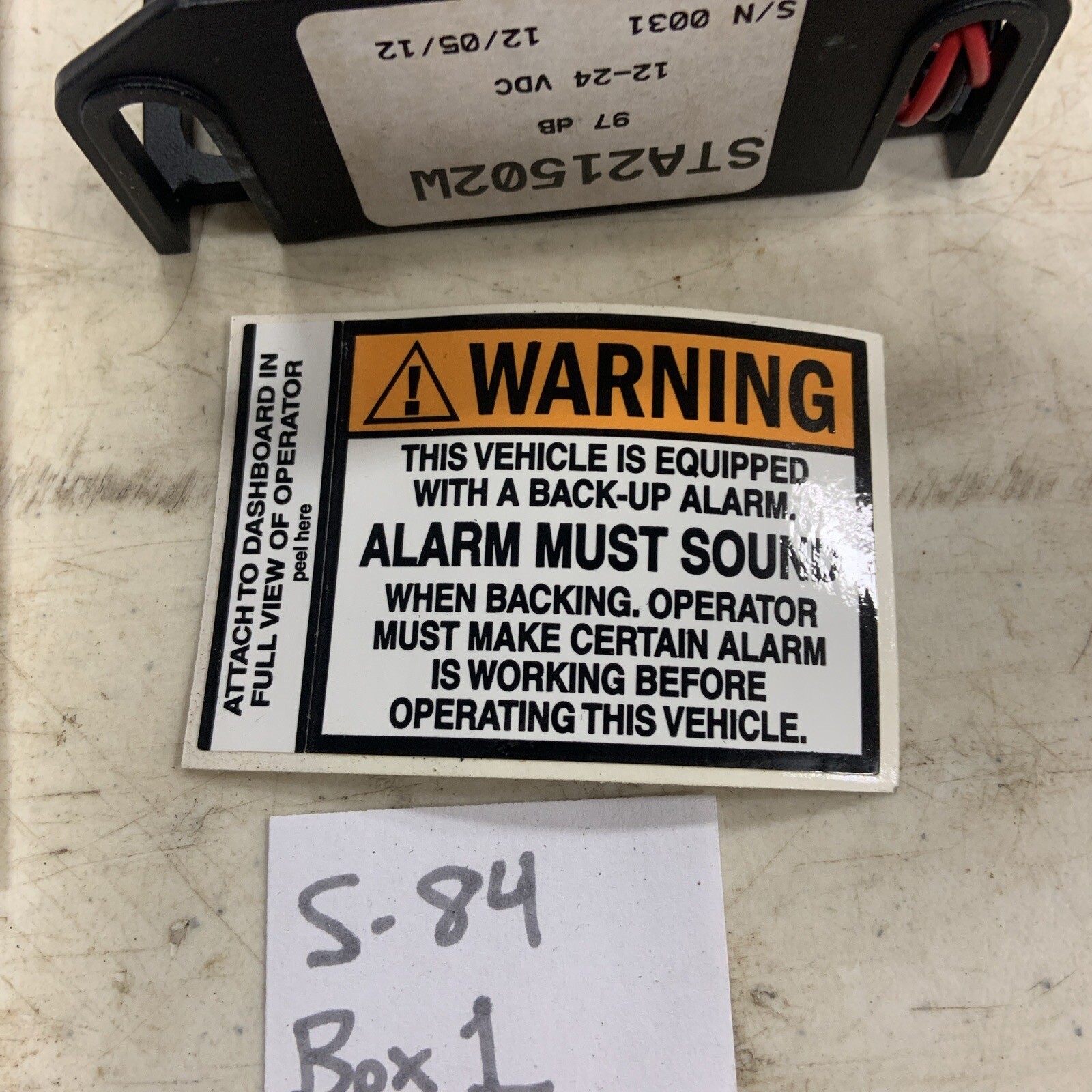 Safe-T-Alert Series STA21502W 2000 Series 12-24 VDC New 97 dB Back Up Alarm