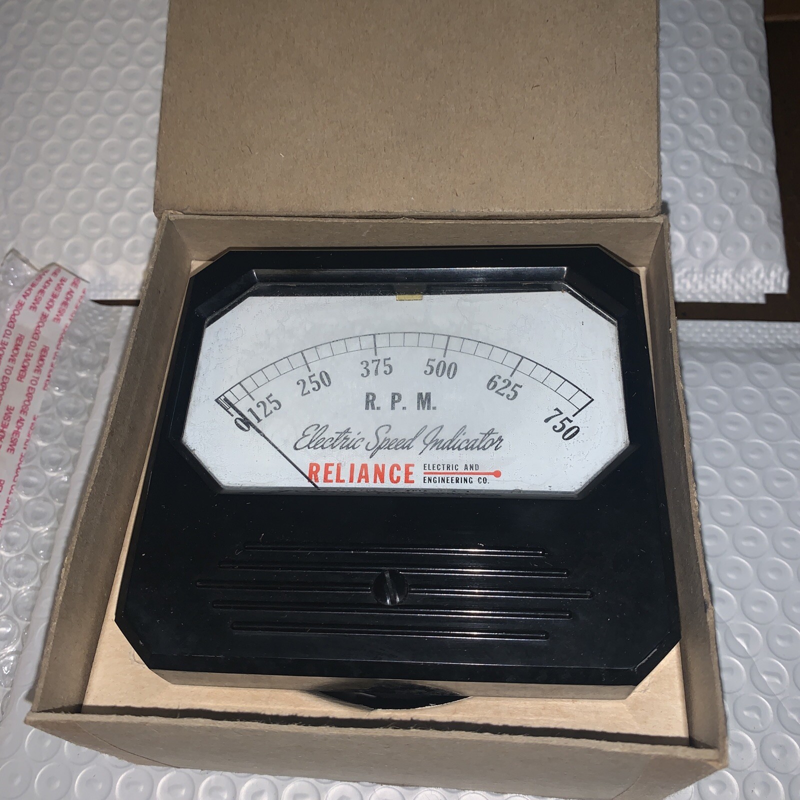 VTG Reliance C739F – 0-750 RPM Electric Speed Indicator New Open Box