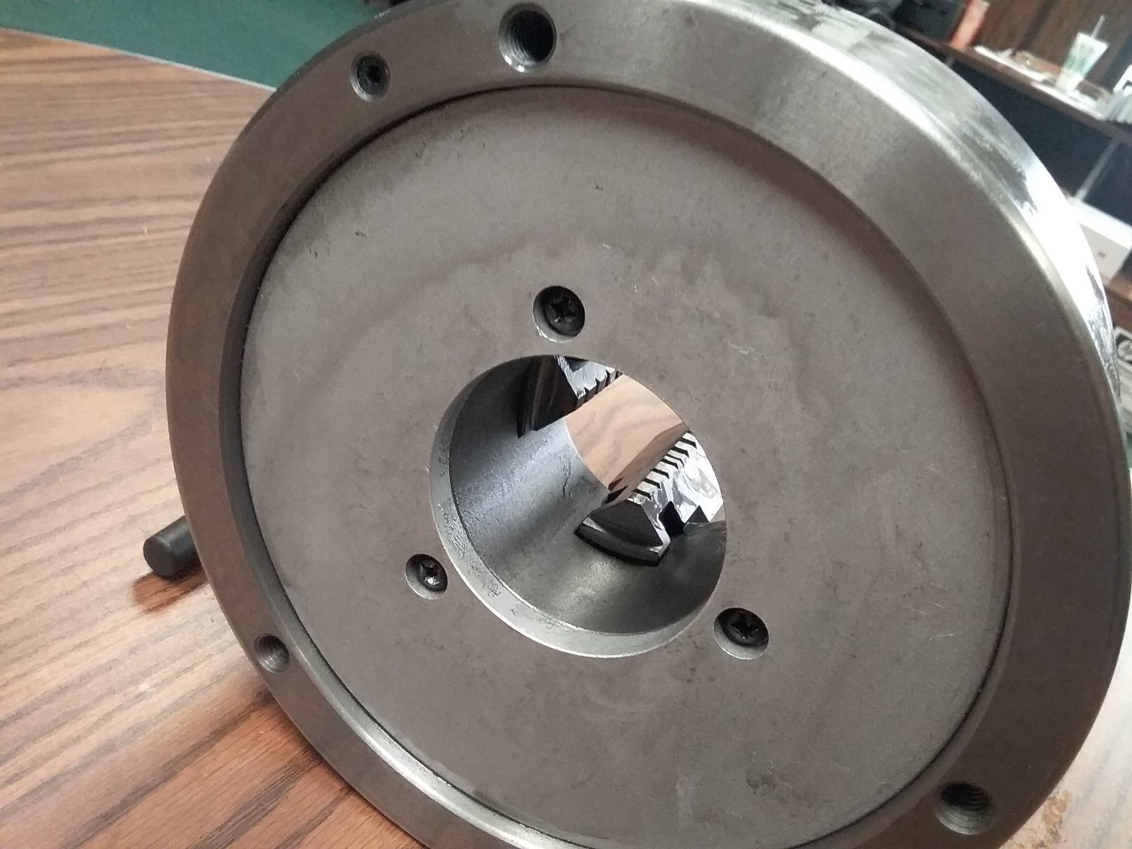 8″ 4-Jaw Self-Centering Lathe Chuck top&bottom jaws-0.003″ TIR #0804F0-SF-new