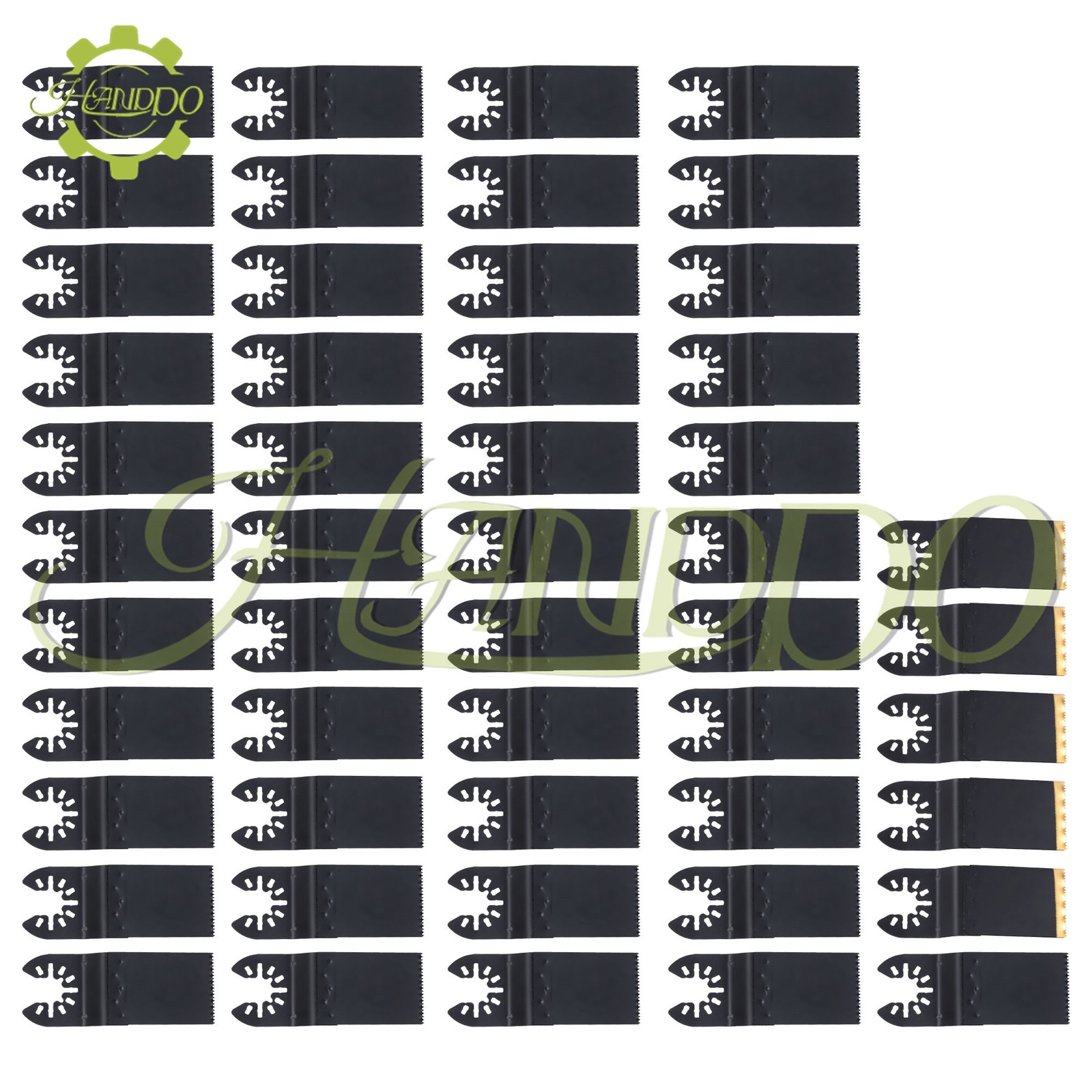 50PCS Titanium Oscillating Saw Blades Wood Plastics Metal Multitool Blades