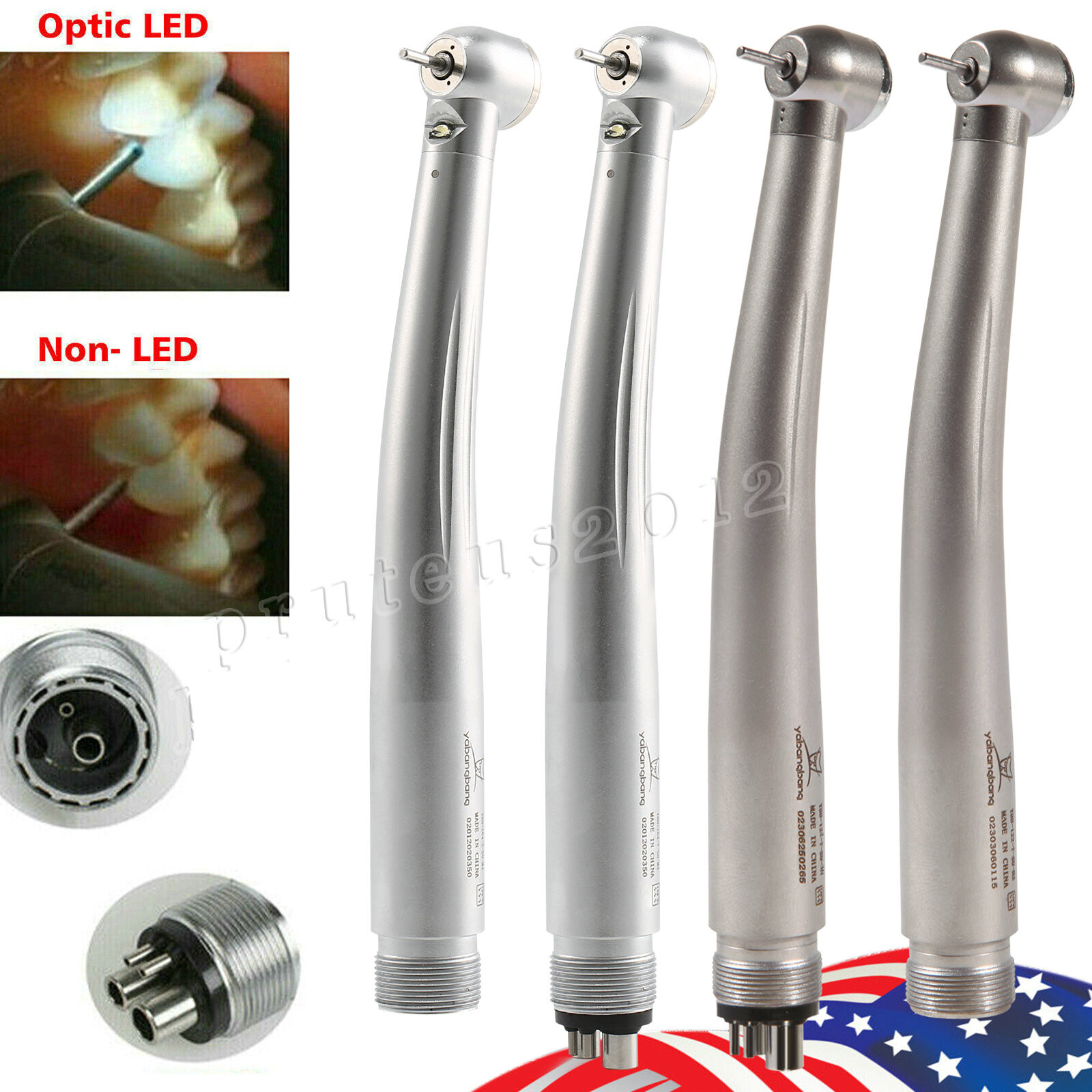 1-10 Yabangbang Dental LED E-generator / High Speed Handpiece 4/2 Hole NSK Style