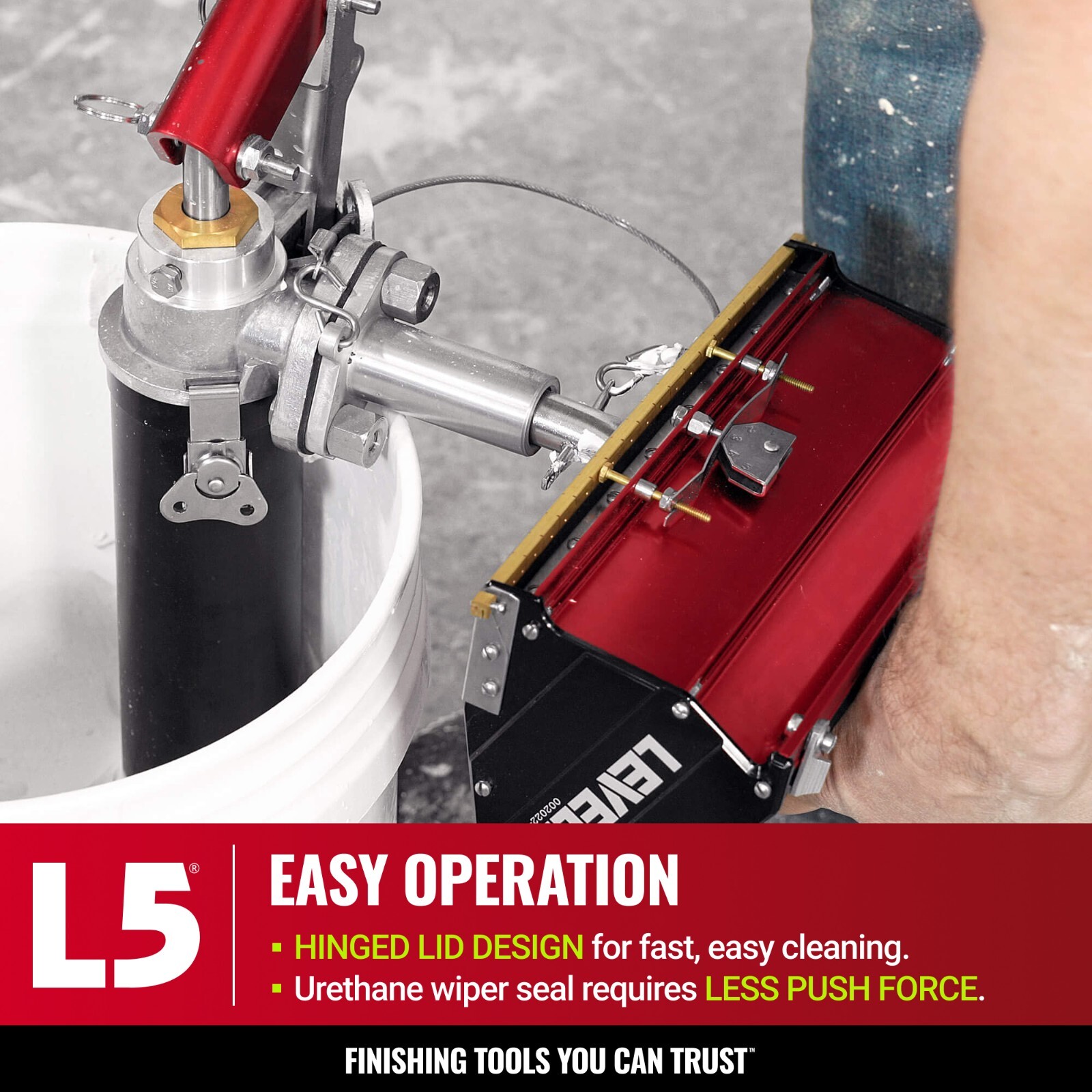 LEVEL5 Drywall Tools 12″ Flat Finishing Box [2nd Generation] 4-766