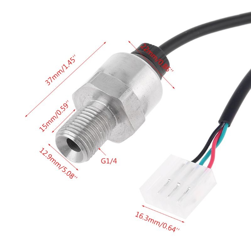 0-0.8Mpa Psi Pressure Sender Stainless Steel for Oil Fuel Air Water Pressure