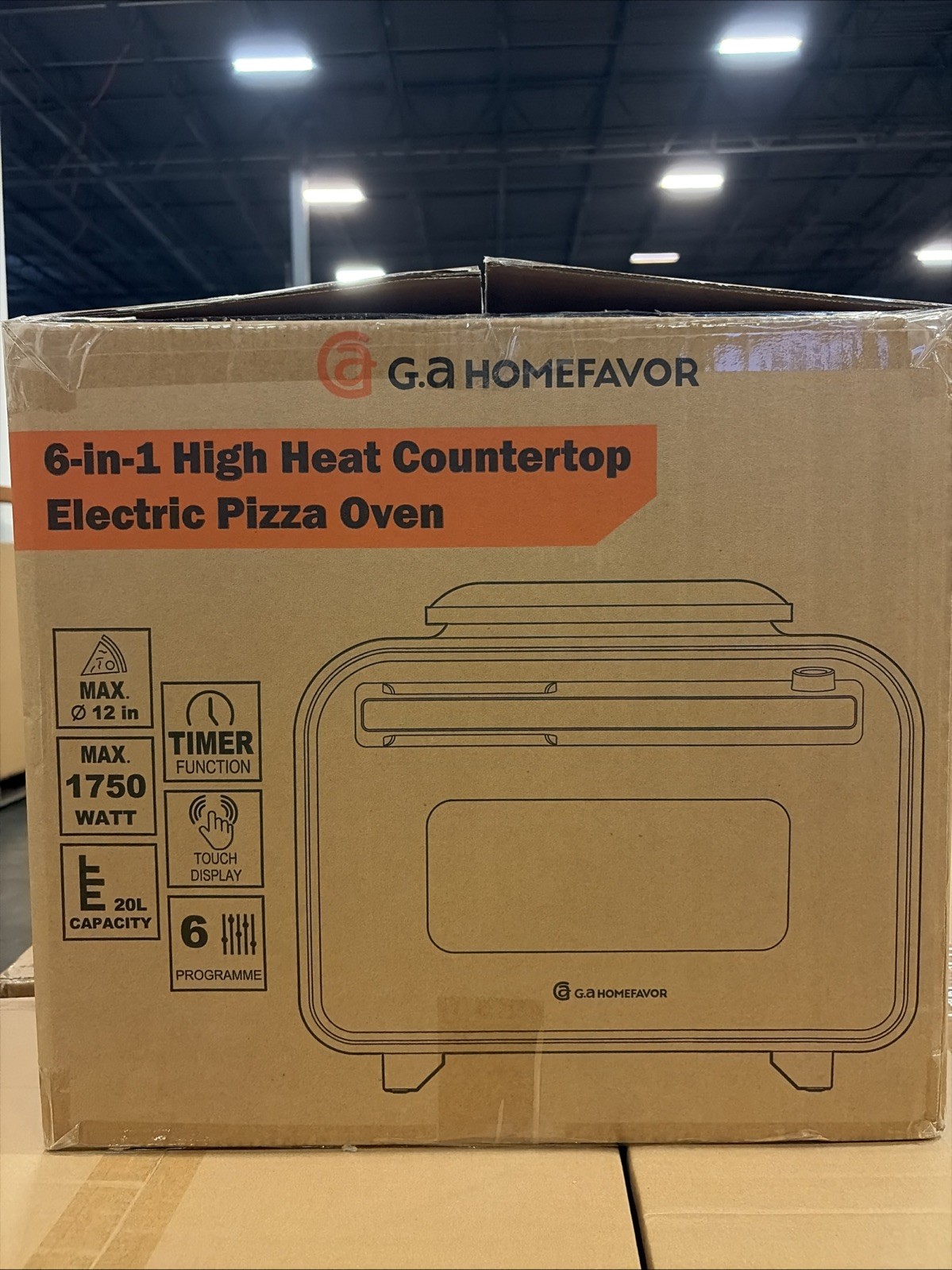 G.a HOMEFAVOR Electric Countertop Pizza Oven 1800W