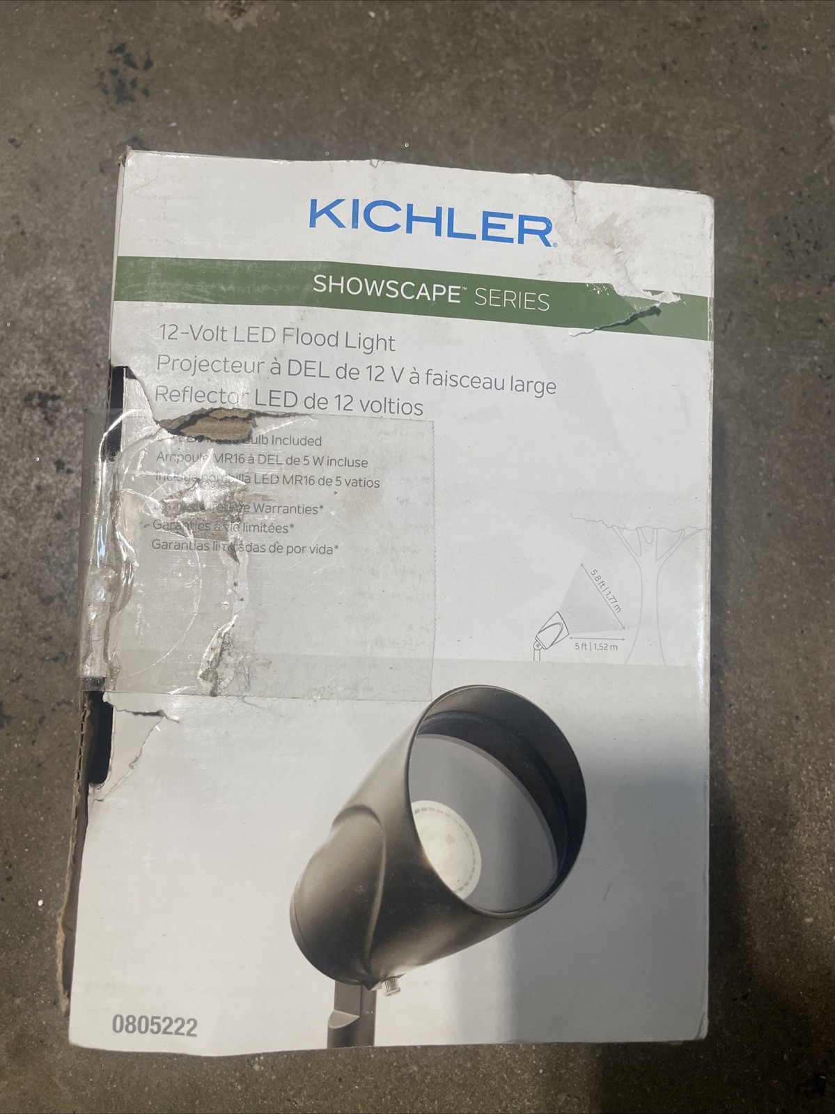 Kichler Showscape Series 12v LED Flood Light 0805222 Dark Brown