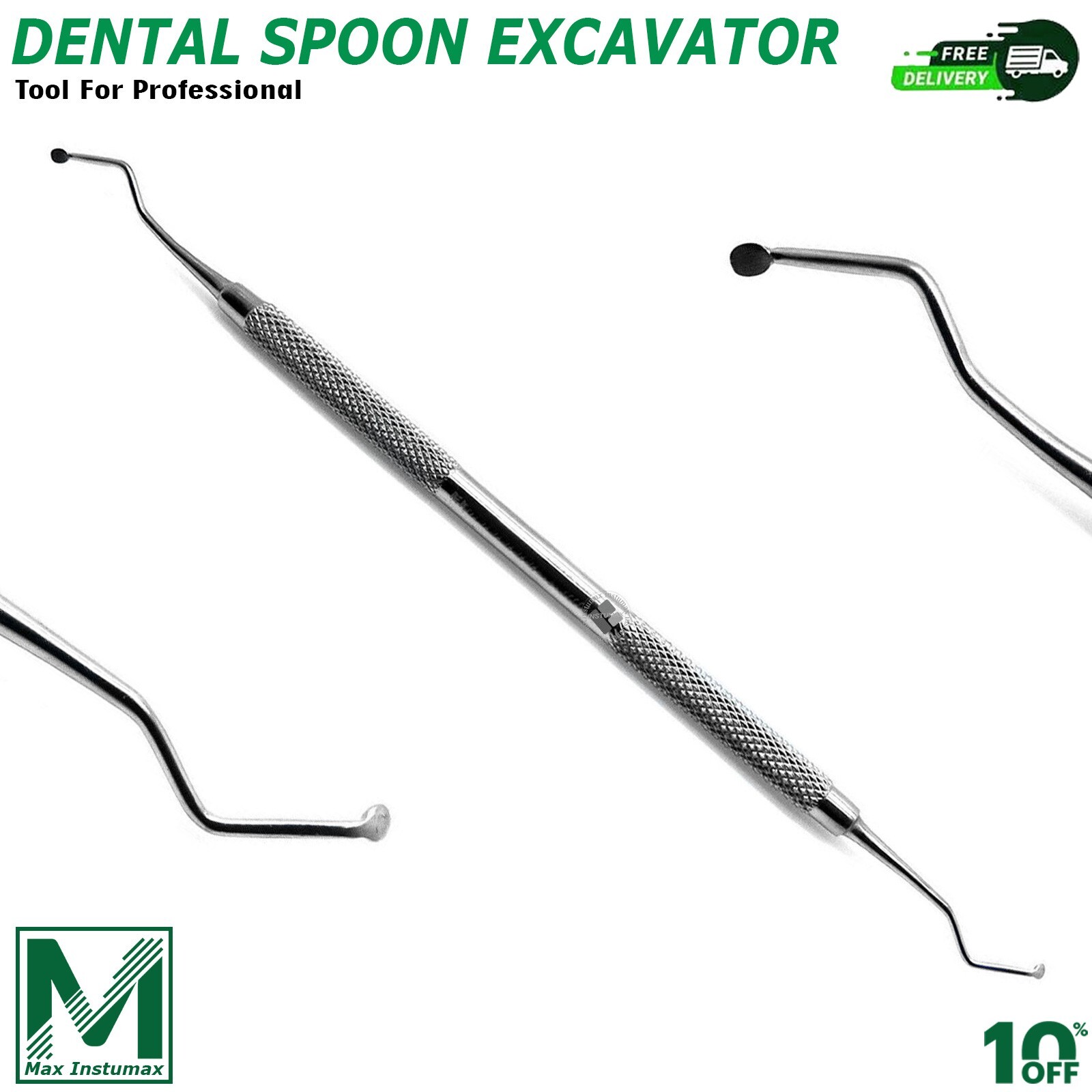 NEW DENTAL EXCAVATOR SET OF 5 RESTORATIVE SPOON DOUBLE ENDED PREMIUM INSTRUMENTS