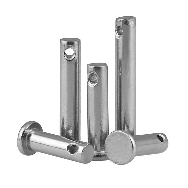 Flat Head Clevis Pins Through Hole 304 Stainless Steel With Cotter Pin Φ6/8/10mm