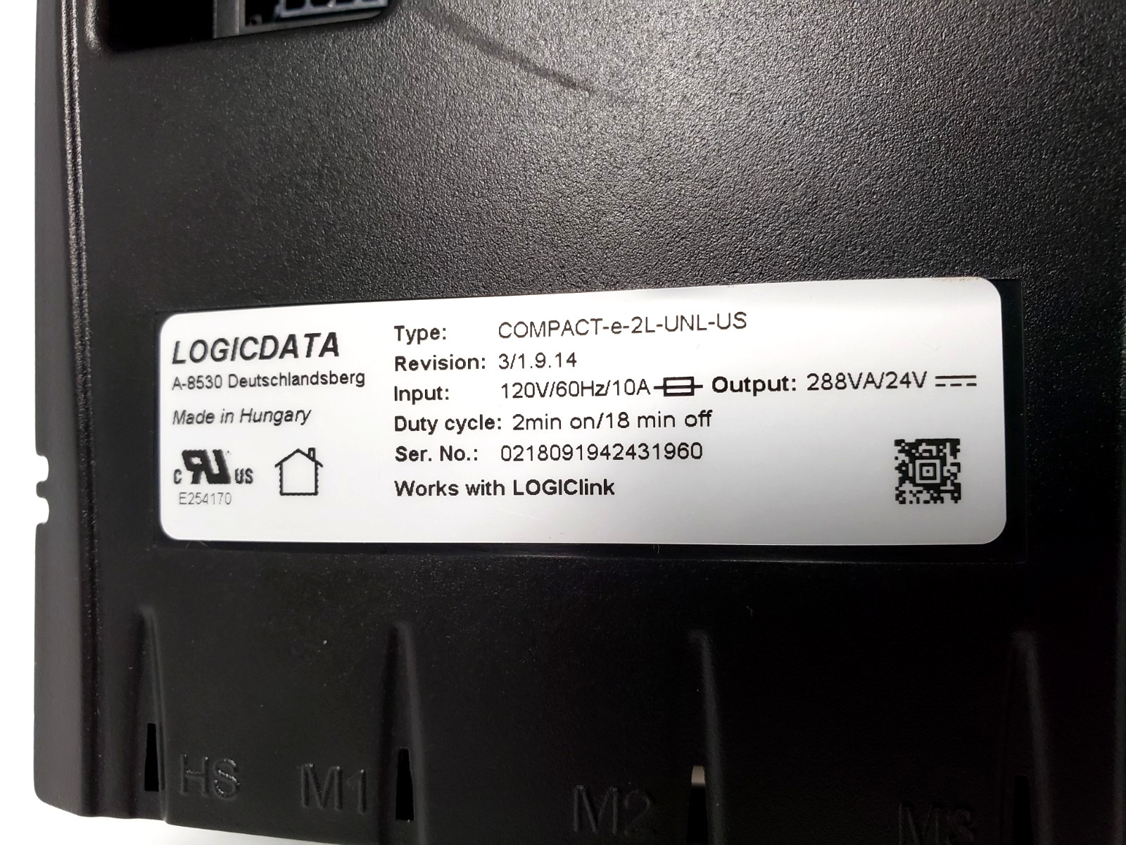 Logidata COMPACT-2-OMT-US Height Adjustable Desk Control Unit Module