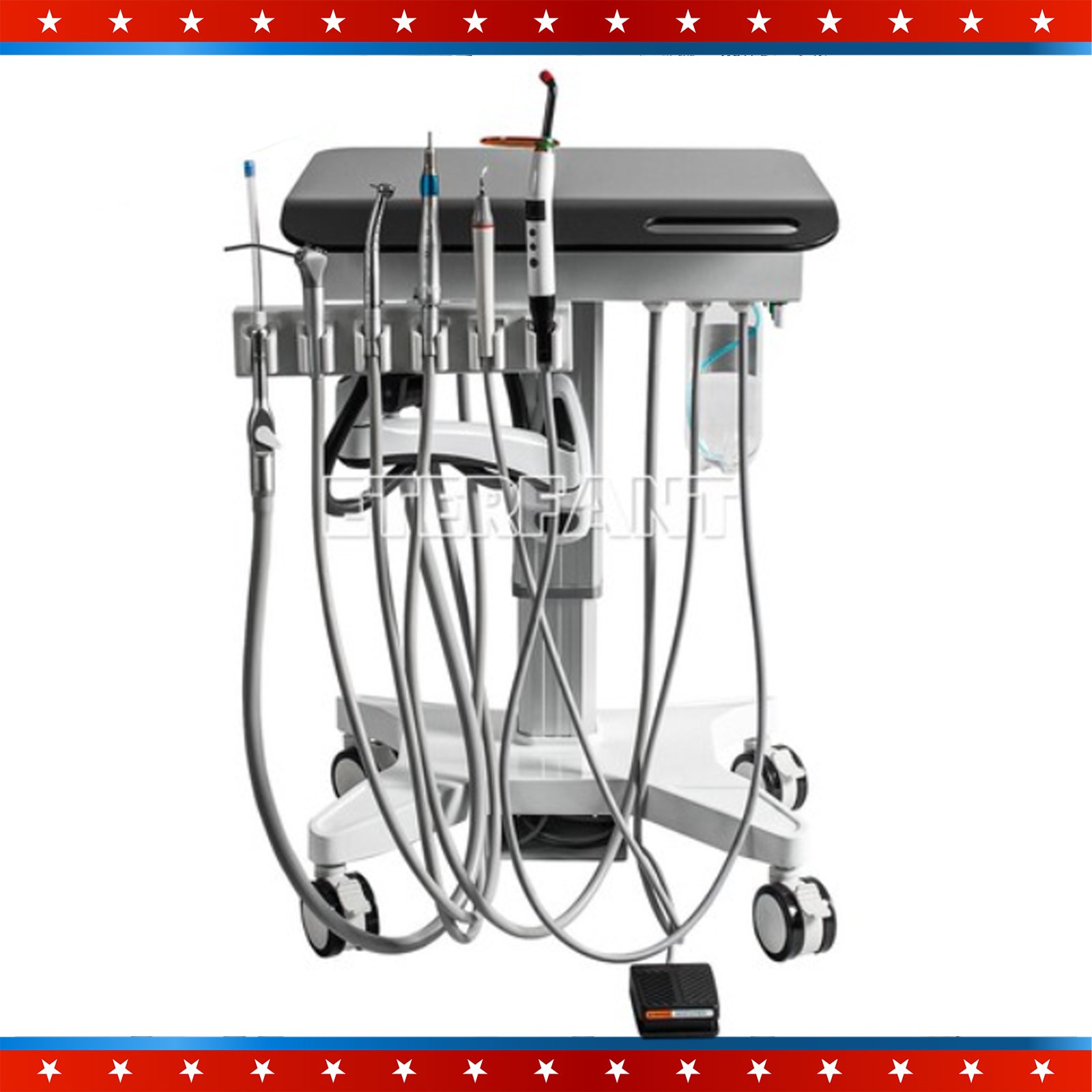Dental Mobile Delivery Cart Adjustable Treatment Unit System 4Hole GU-P302S