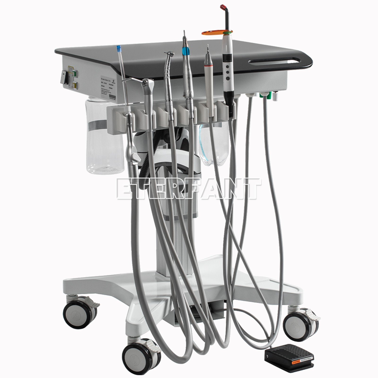 GU-P302S Dental Mobile Delivery Cart Adjustable Treatment Unit System 4Hole US