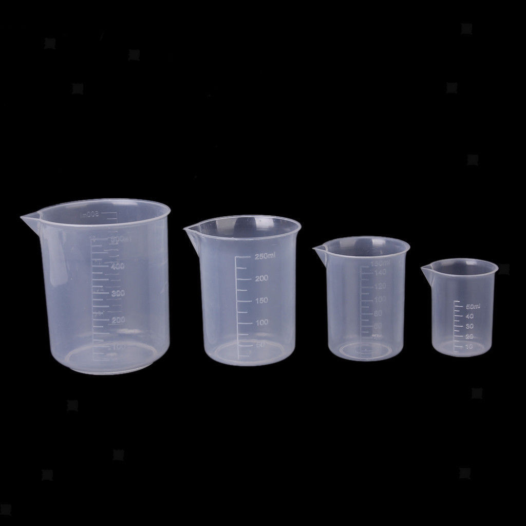 50/100/150/250/500ml Small plastic graduated measuring beaker/cup/container