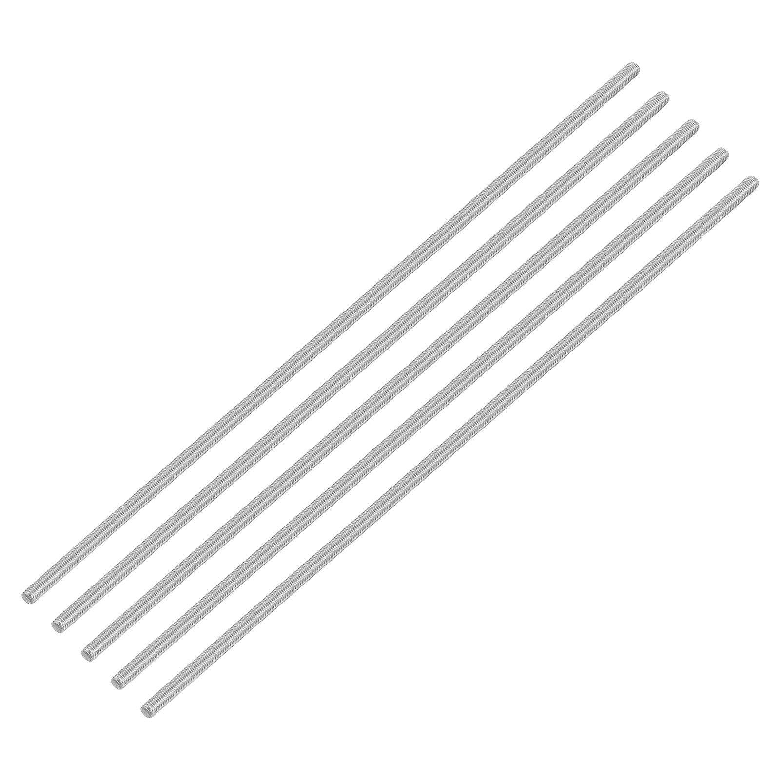 5Pcs M5 x 300mm 0.8mm Pitch 304 Stainless Steel Fully Threaded Rod Bar Studs