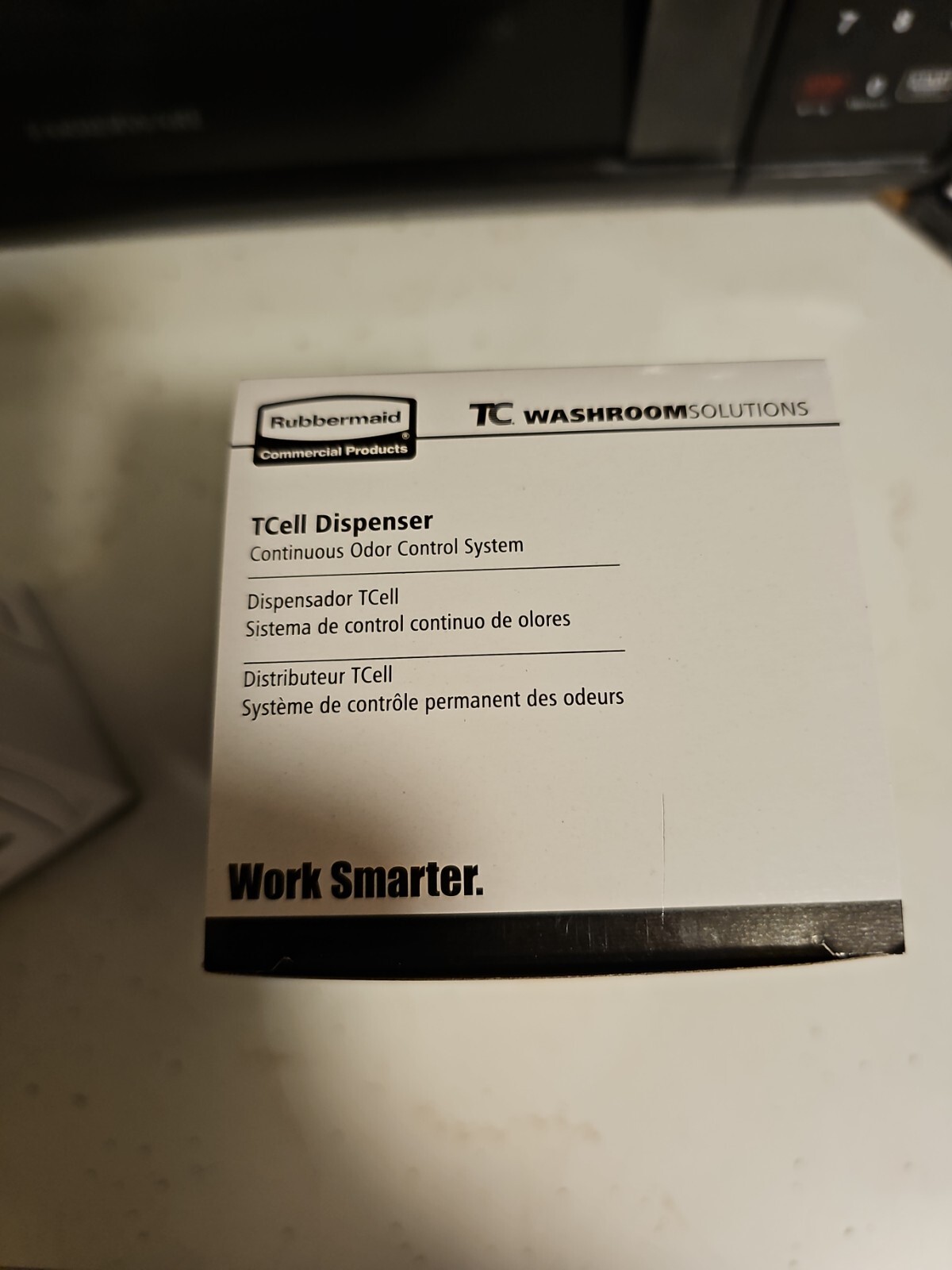 (4 PK) Rubbermaid 1799881, TCell Odor Control System White Dispenser, 1793547