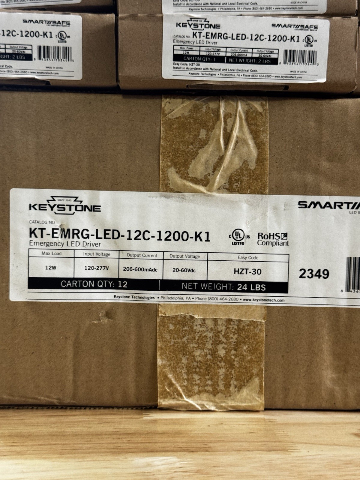 Keystone KT-EMRG-LED-12C-1200-K1 LED Emergency Back-up Driver Kit, NEW!!