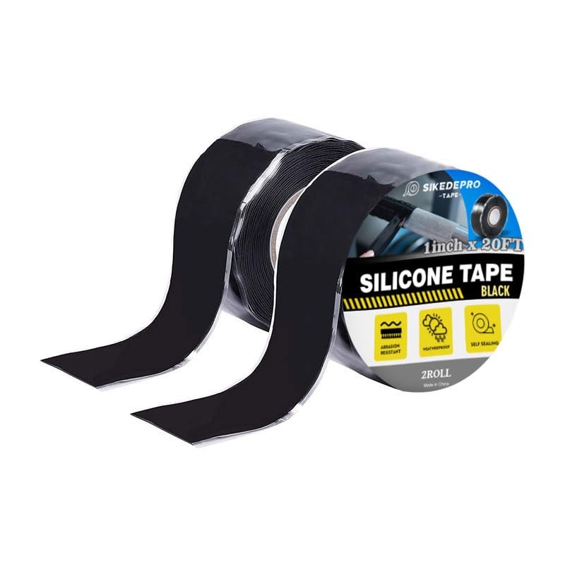 SIKEDEPRO Seal Self Fusing Silicone 1 inch x 0.5 millimeters x 10 feet, black