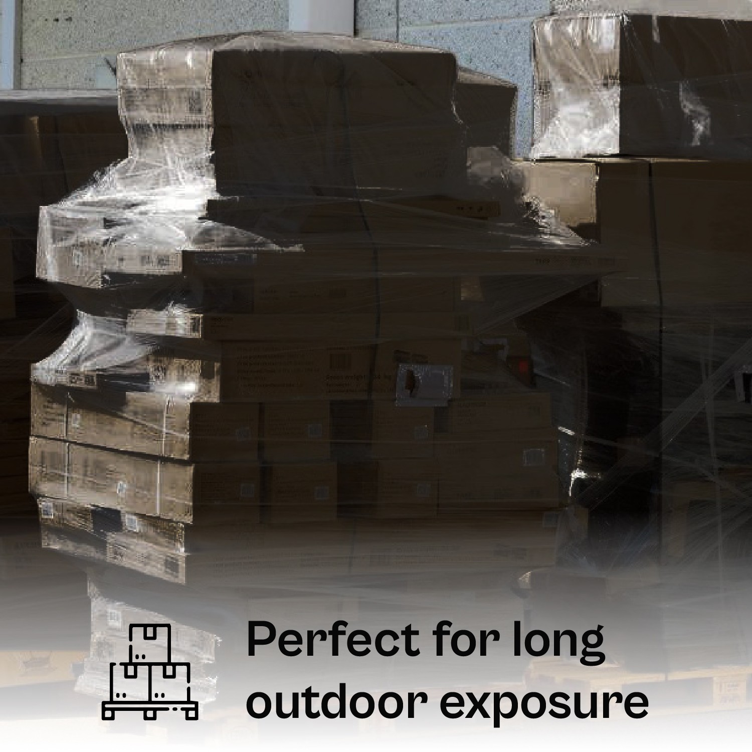 4 Rolls, 18″ x 1500 Ft. 80 Gauge, Black UVI Hand Wrap Pallet Stretch Film
