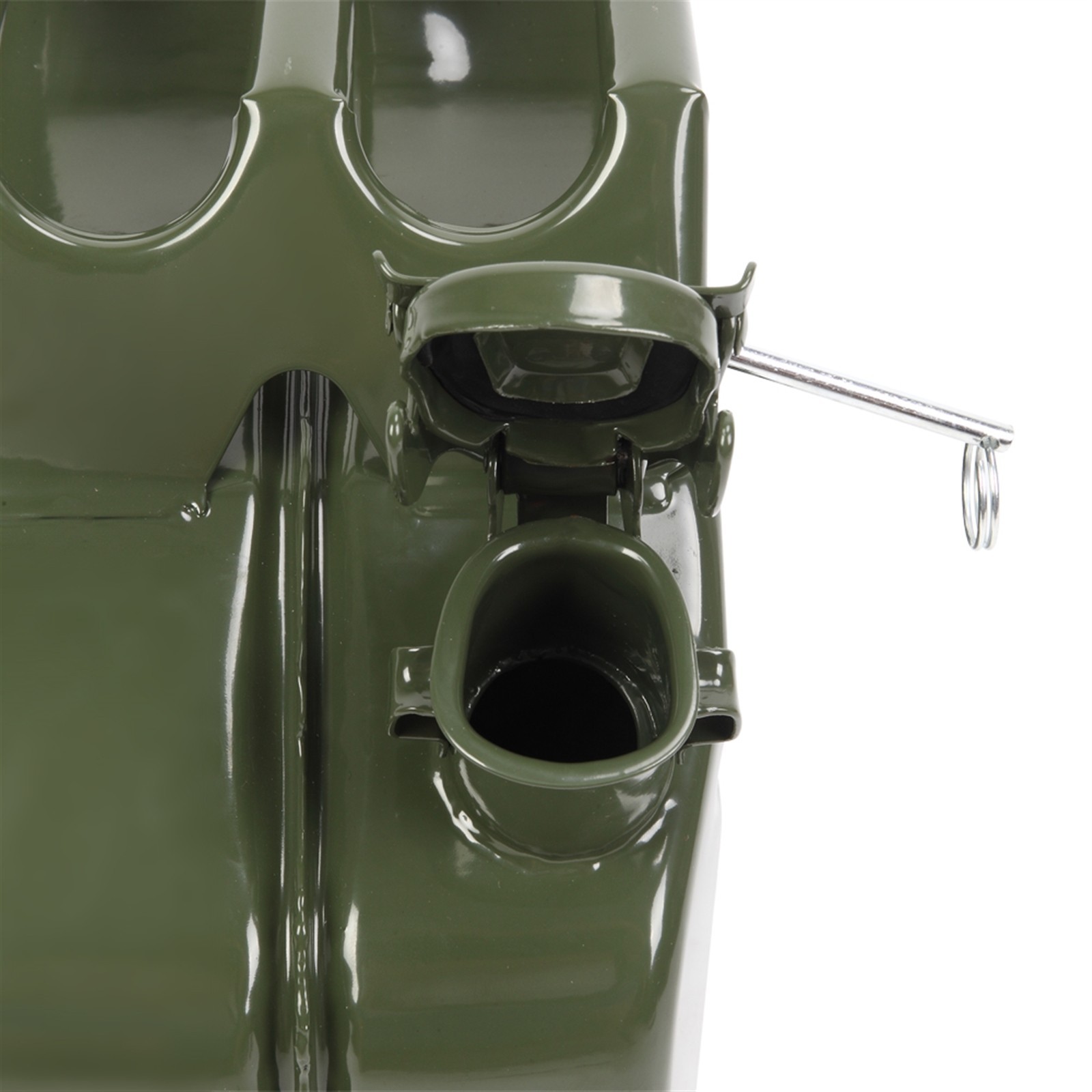 10L Gas Metal Can Gasoline Fuel Container Diesel Tank Green w/ Inverted Oil Pipe