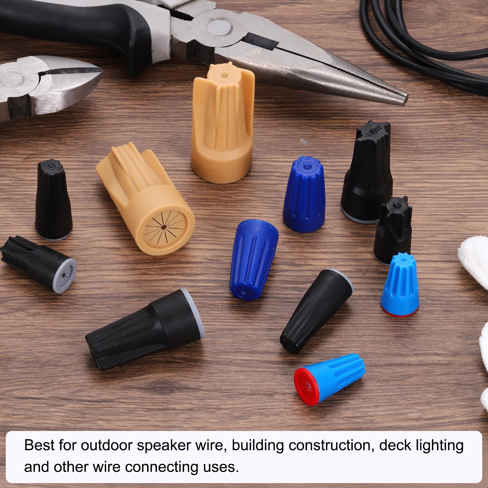 50Pcs Waterproof Wire Connector 22-14AWG for Landscape Irrigation Blue Red