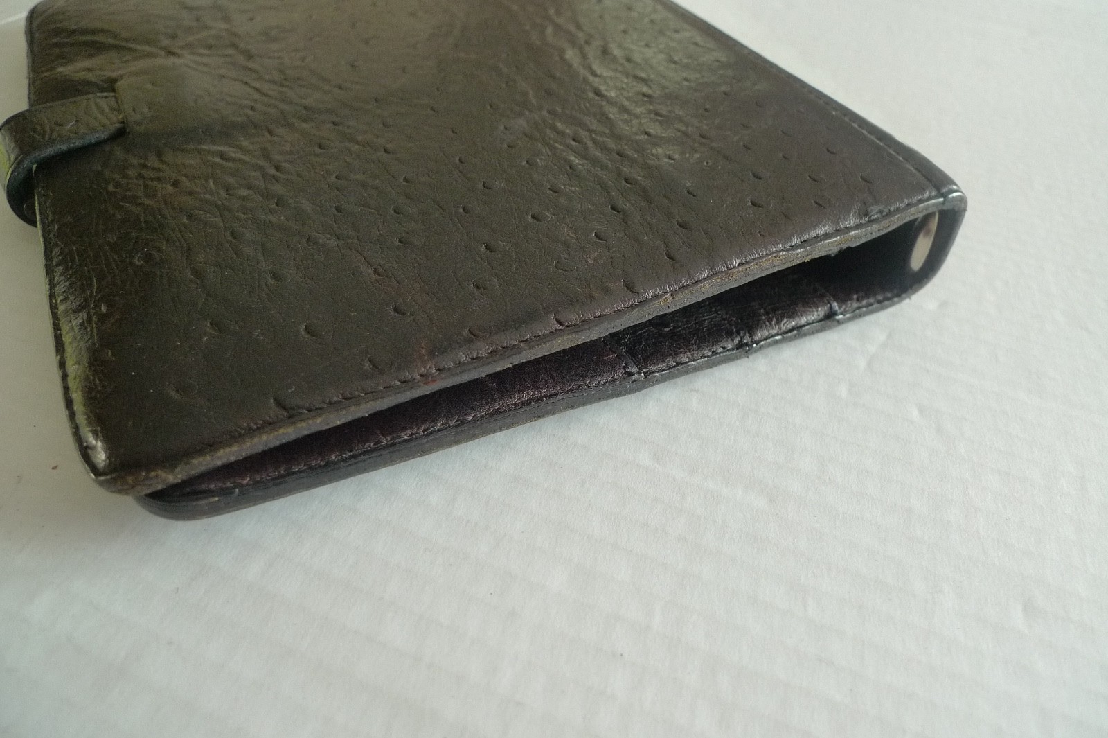 MULBERRY – A5 OSTRICH TEXTURED LEATHER PLANNER & PAPER SHEETS – MADE IN UK