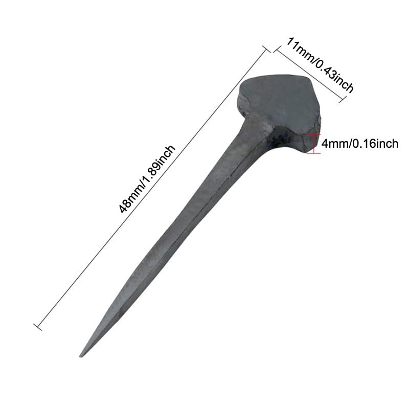 TorSor 10 Pack 1.5» Common Cut Nails Old 48*11mm/1.89*0.43 Inch, Metallic
