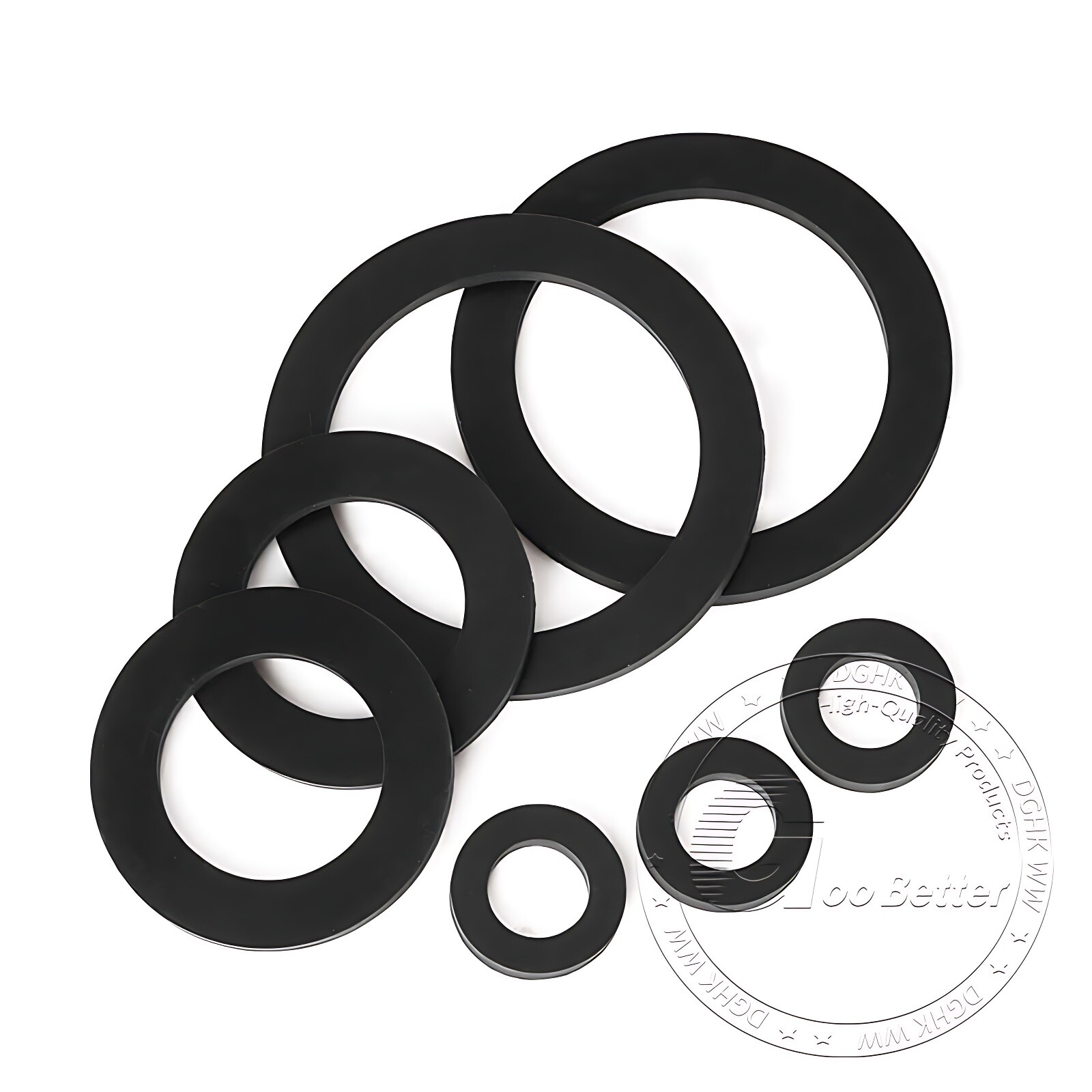 1MM THICK NITRILE NBR BLACK RUBBER WASHER ROUND RING SEAL 4MM TO 16MM OD